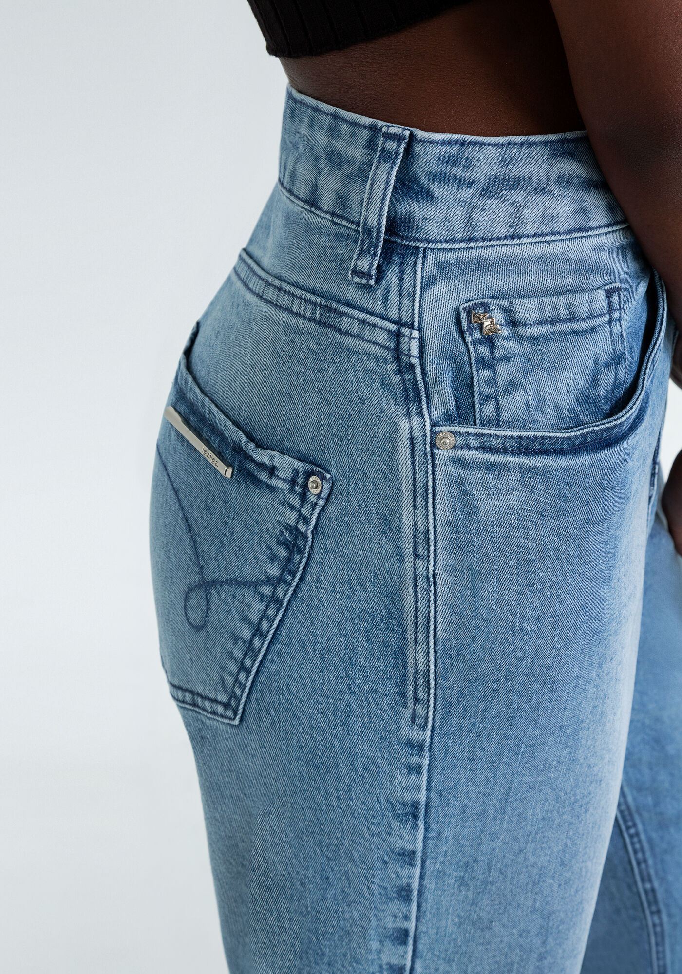 Cal&ccedil;a Jeans Mommy Cintura Alta, JEANS, large.