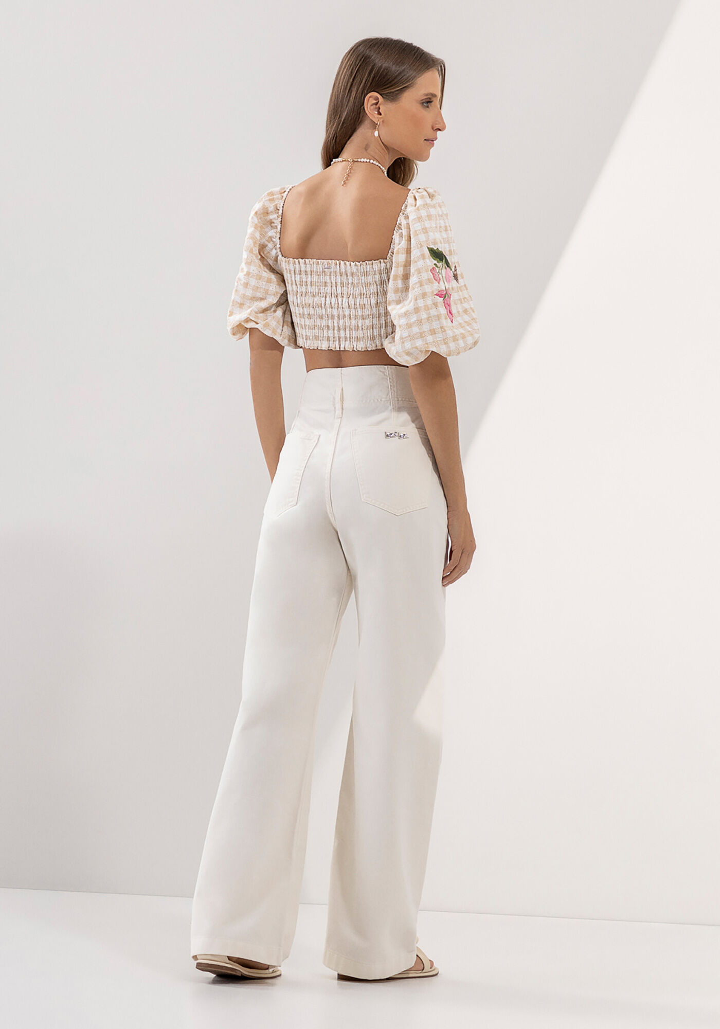 Cal&ccedil;a Sarja Wide Leg Super Alta, , large.