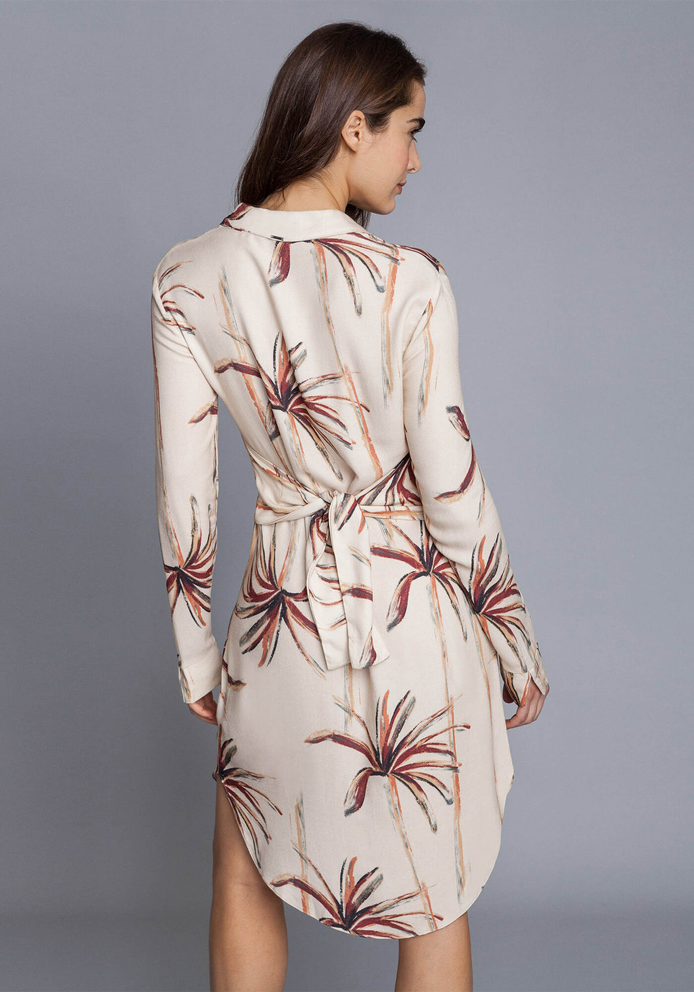 Vestido Chemise M&iacute;di Amarra&ccedil;&atilde;o, , large.