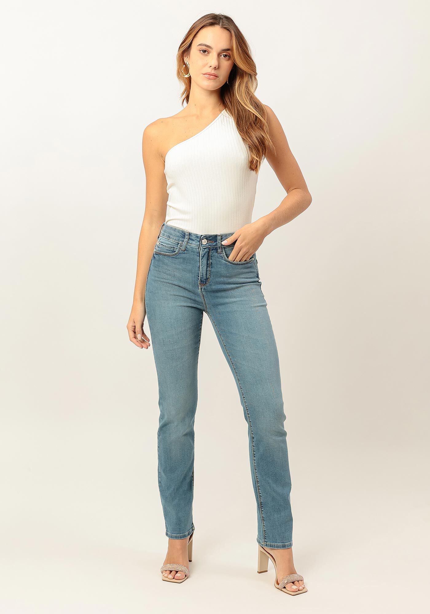 Cal&ccedil;a Jeans Reta Slim Cropped Shaping, , large.