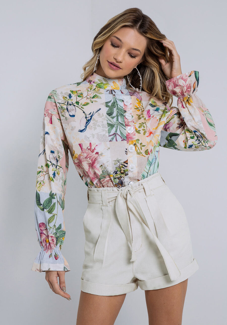 Shorts Alfaiataria em Tecido com Faixa, . Shorts Alfaiataria em Tecido com Faixa, , large.