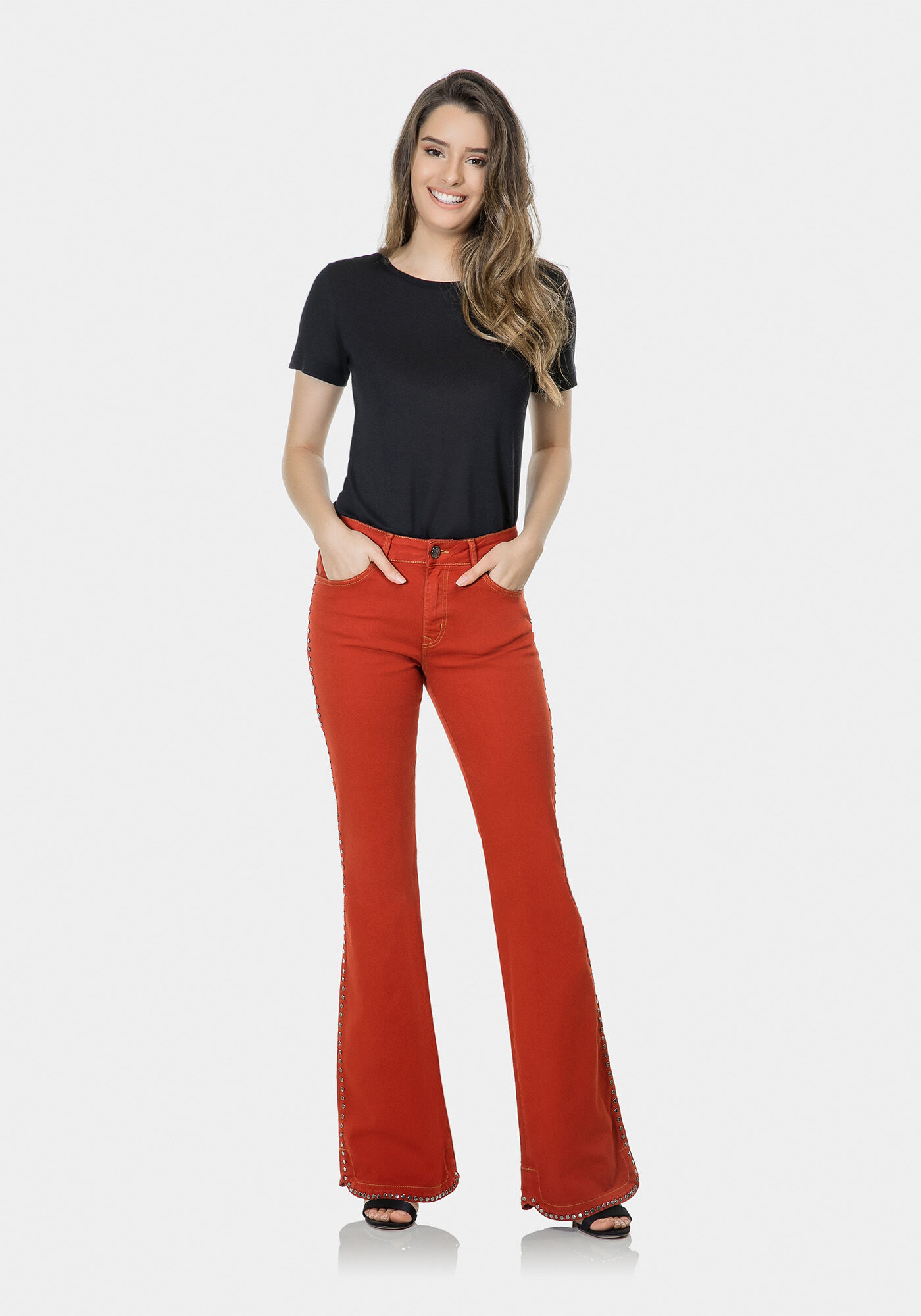 Cal&ccedil;a Sarja Flare Malibu Tachas, , large.