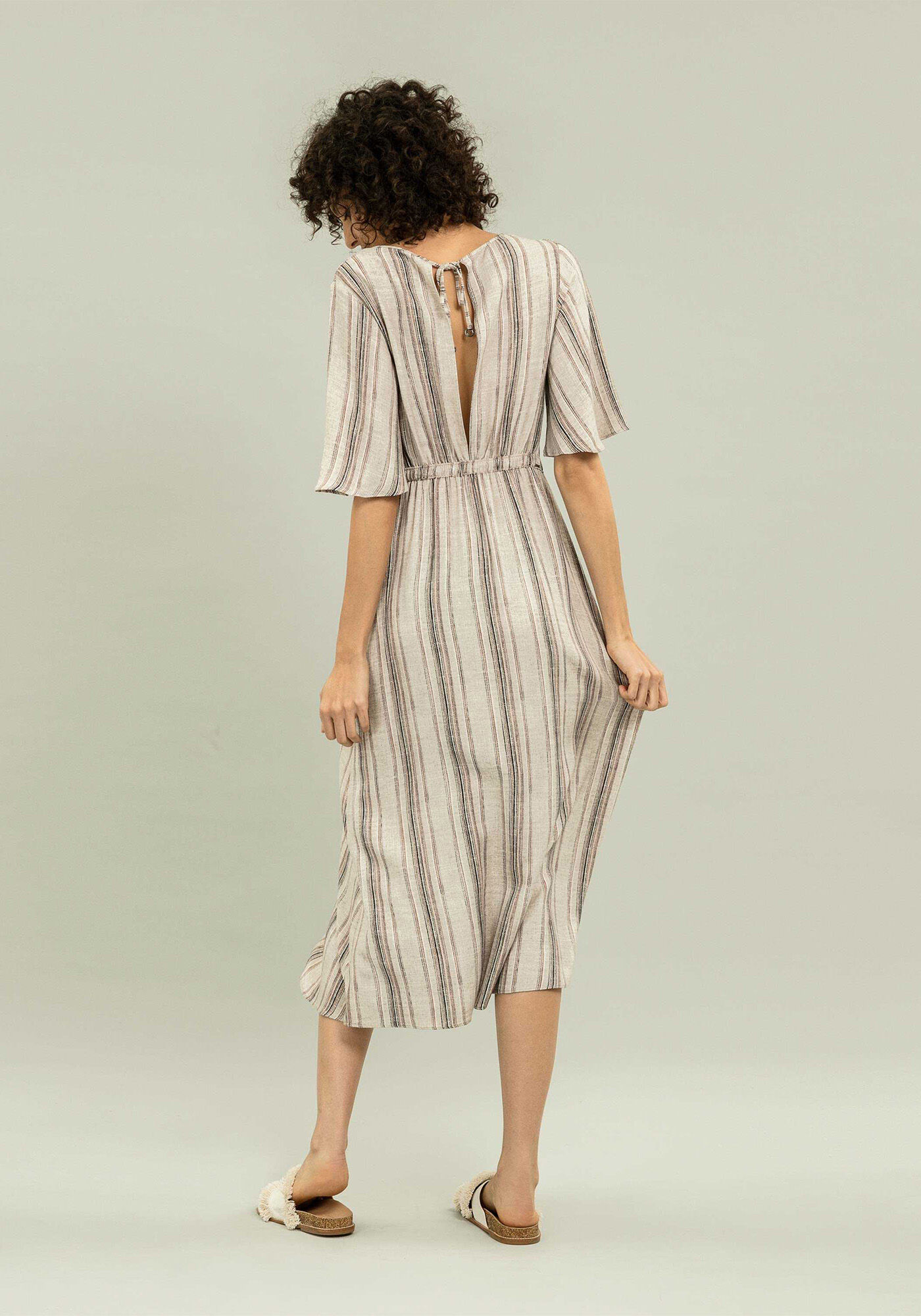 Vestido com Cinto Estampa, , large.