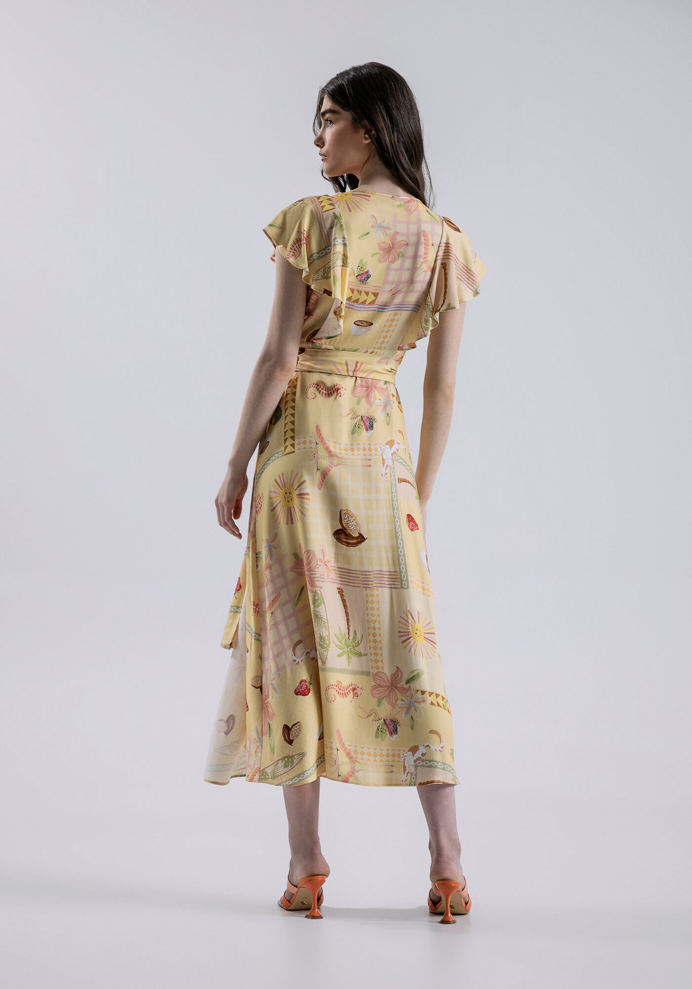 Vestido Midi em Viscose Transpassado, PITUBA, large.