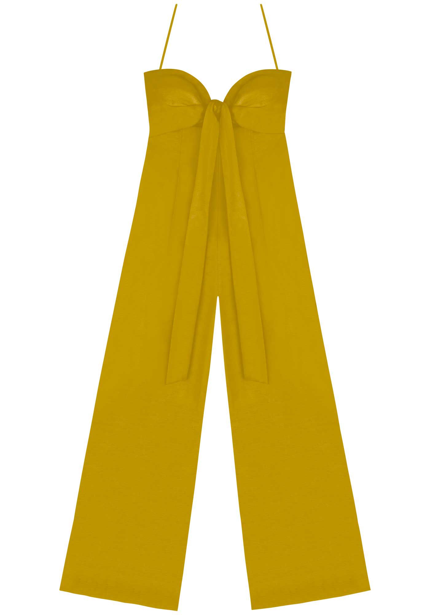 Macac&atilde;o Longo Frente &Uacute;nica Com Recorte E Amarra&ccedil;&atilde;o, , large.