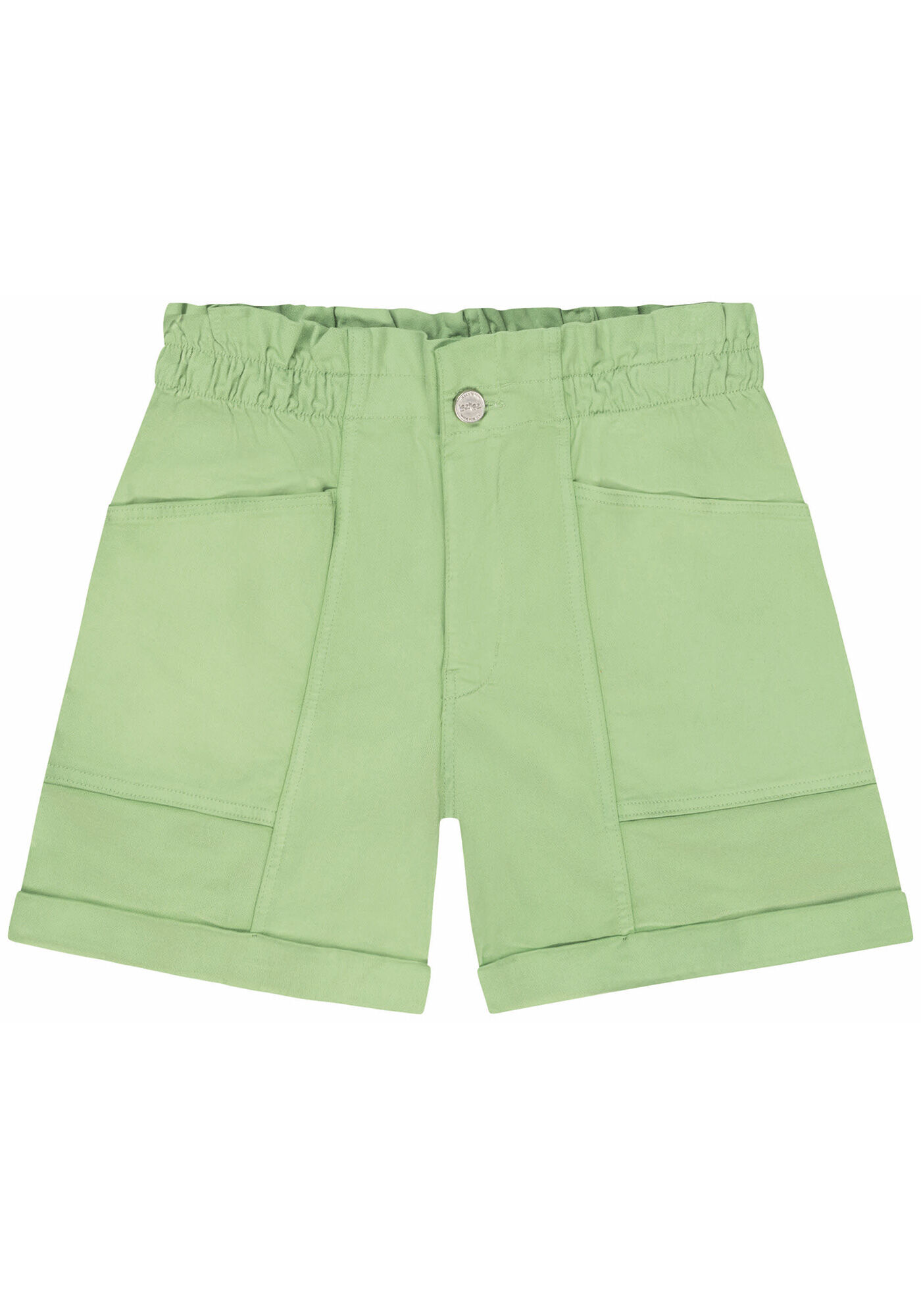 Shorts Sarja com Bolso Sobreposto e El&aacute;stico C&oacute;s, , large.