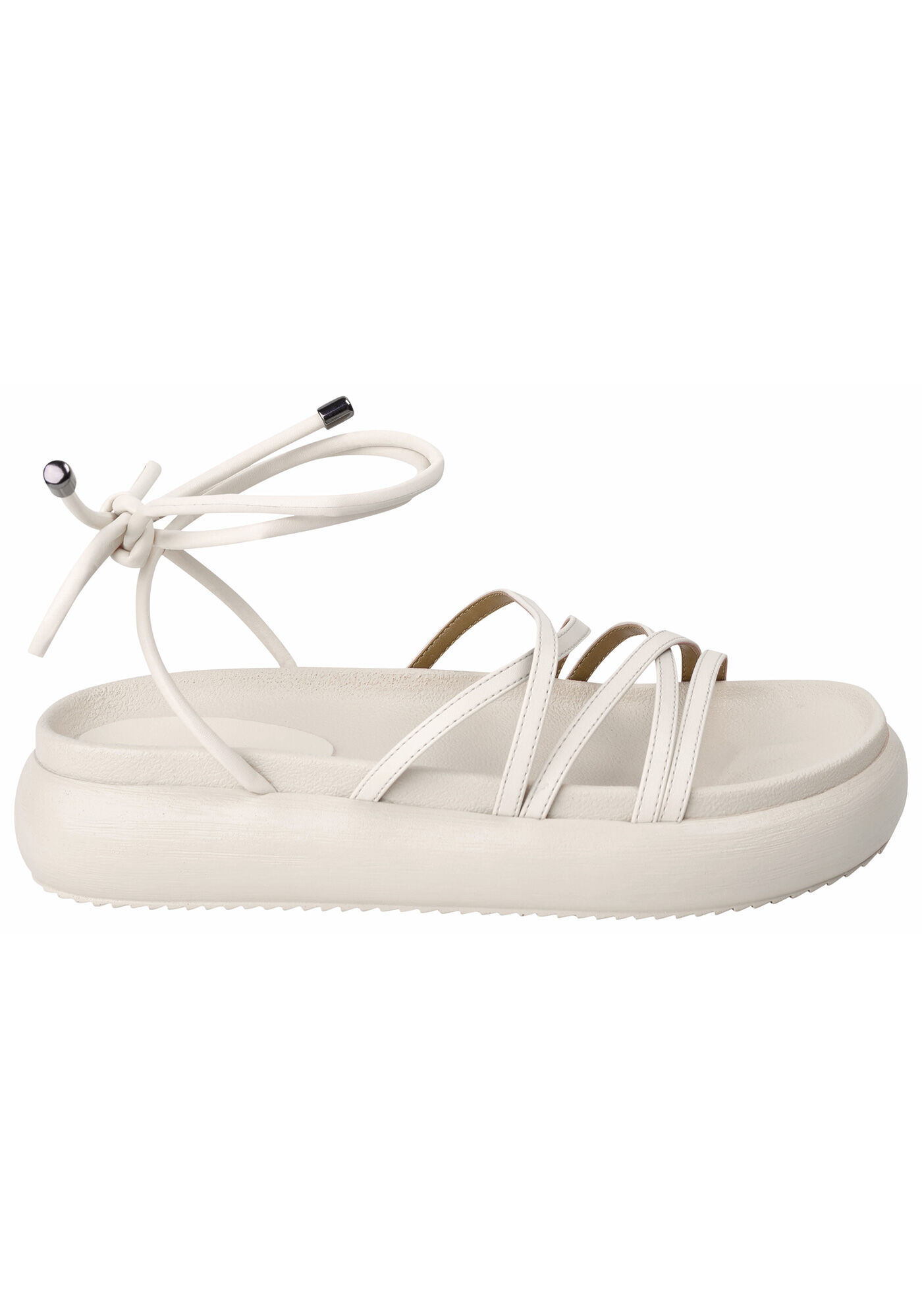 Sand&aacute;lia Papete Flatform com Amarra&ccedil;&atilde;o, , large.