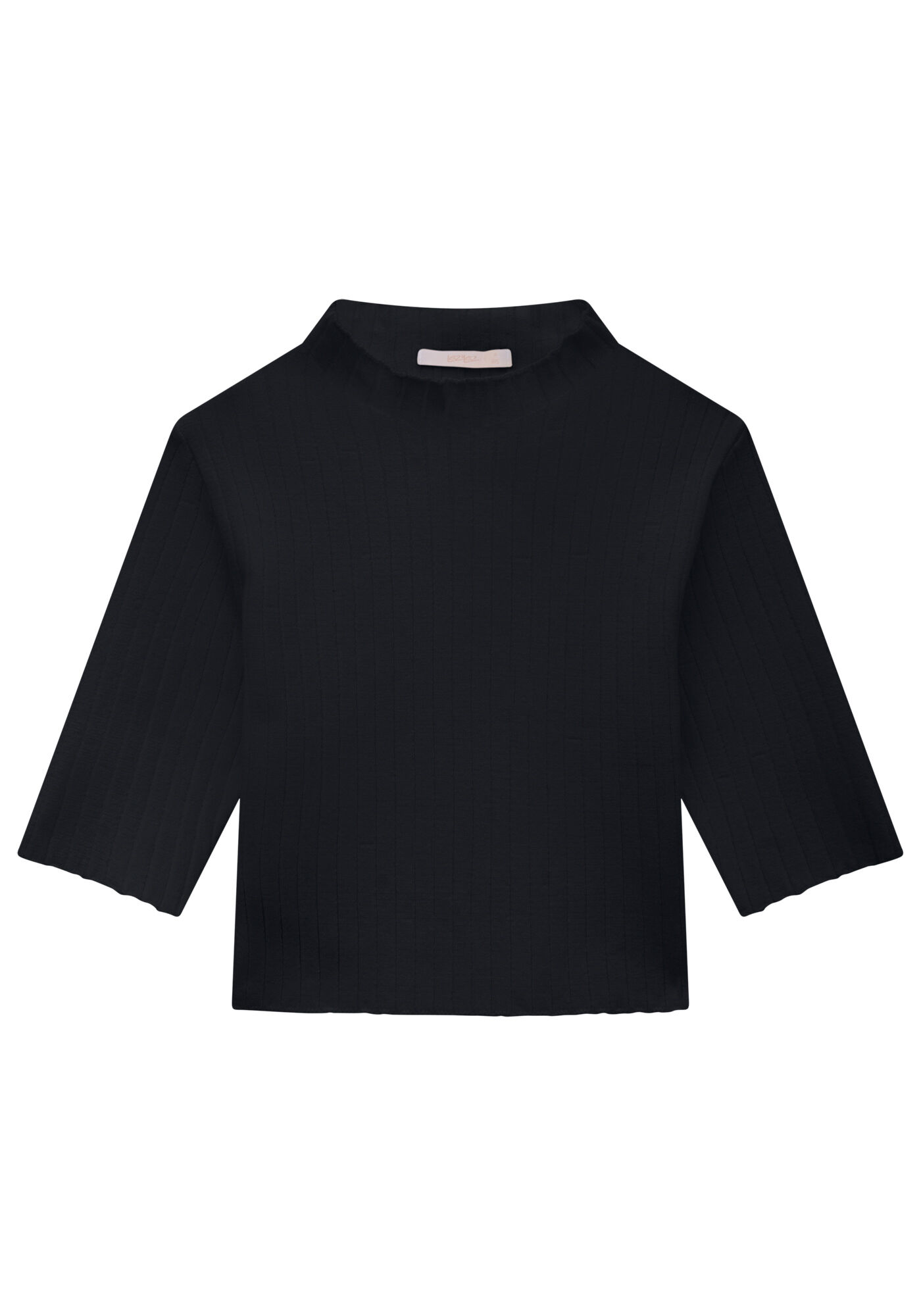 Blusa Manga Curta Tric&ocirc; com Gola Alta, , large.