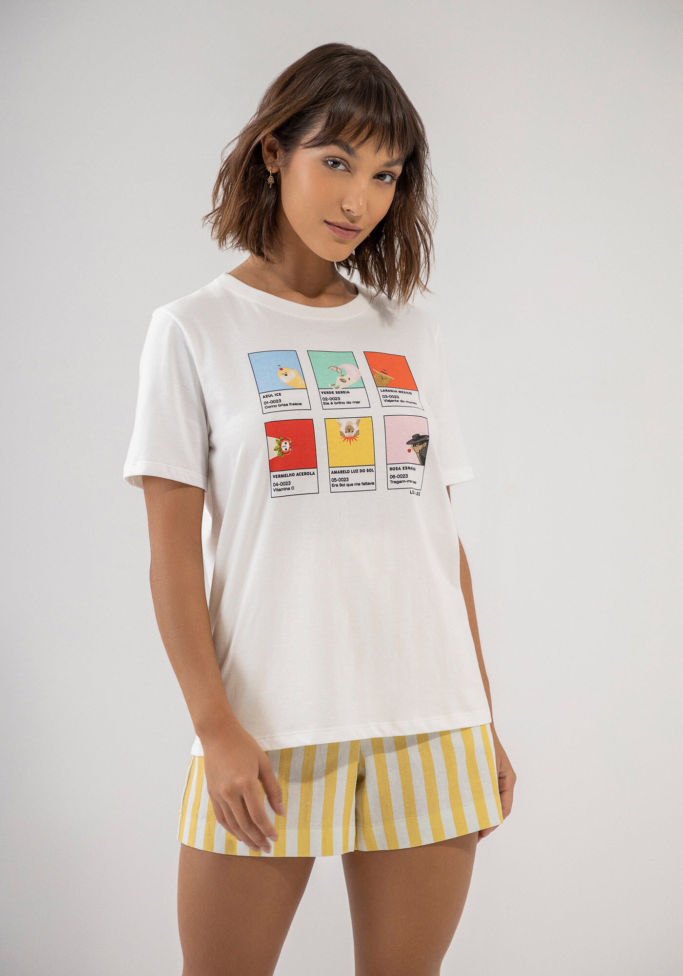 T-shirt Manga Curta em Malha Prime Estampada, , large.