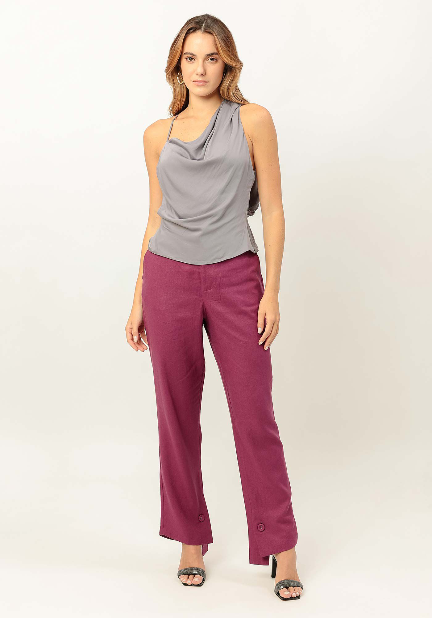 Blusa Assim&eacute;trica com Abertura Costas, , large.