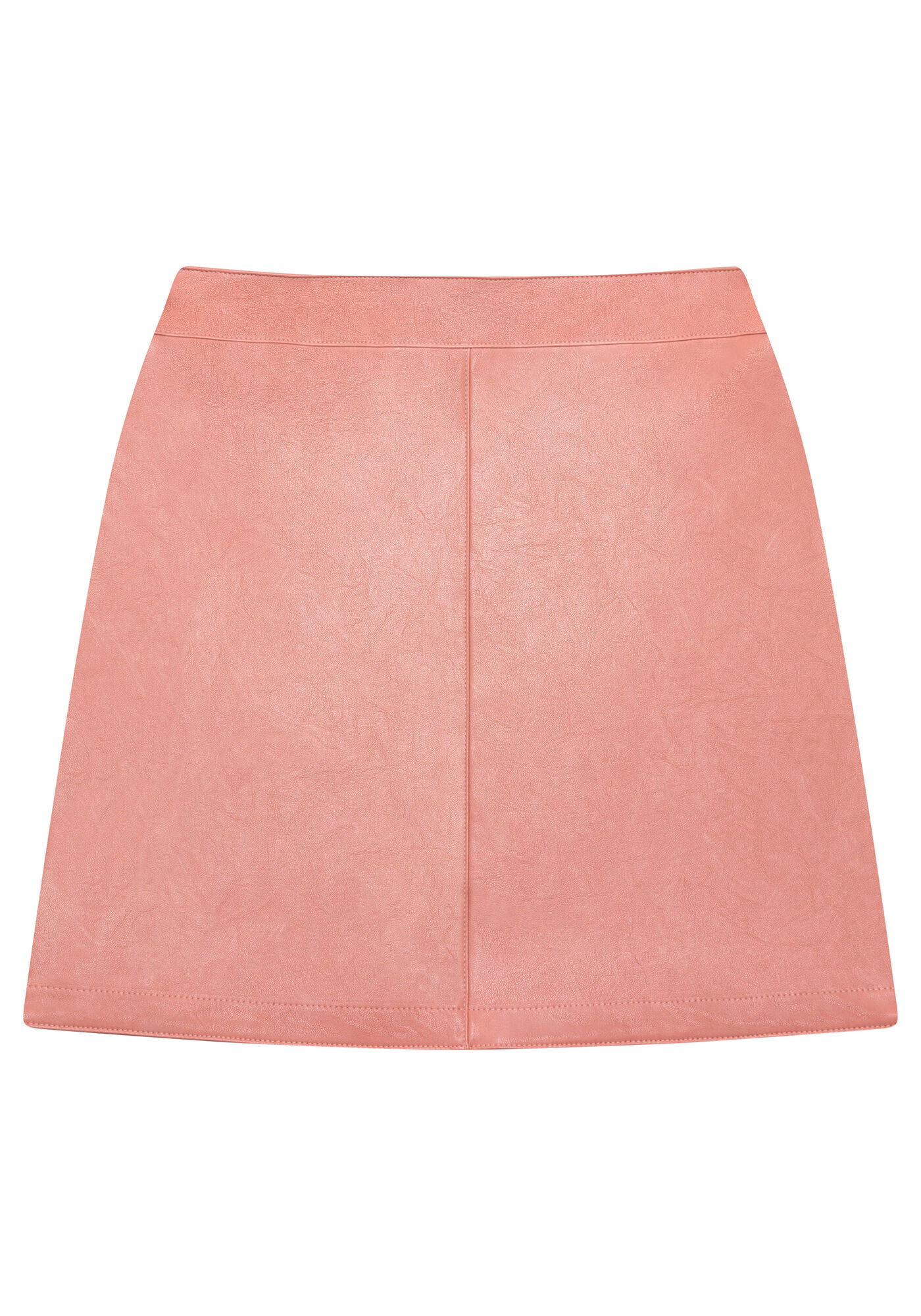 Saia Curta Cintura M&eacute;dia PU, , large.