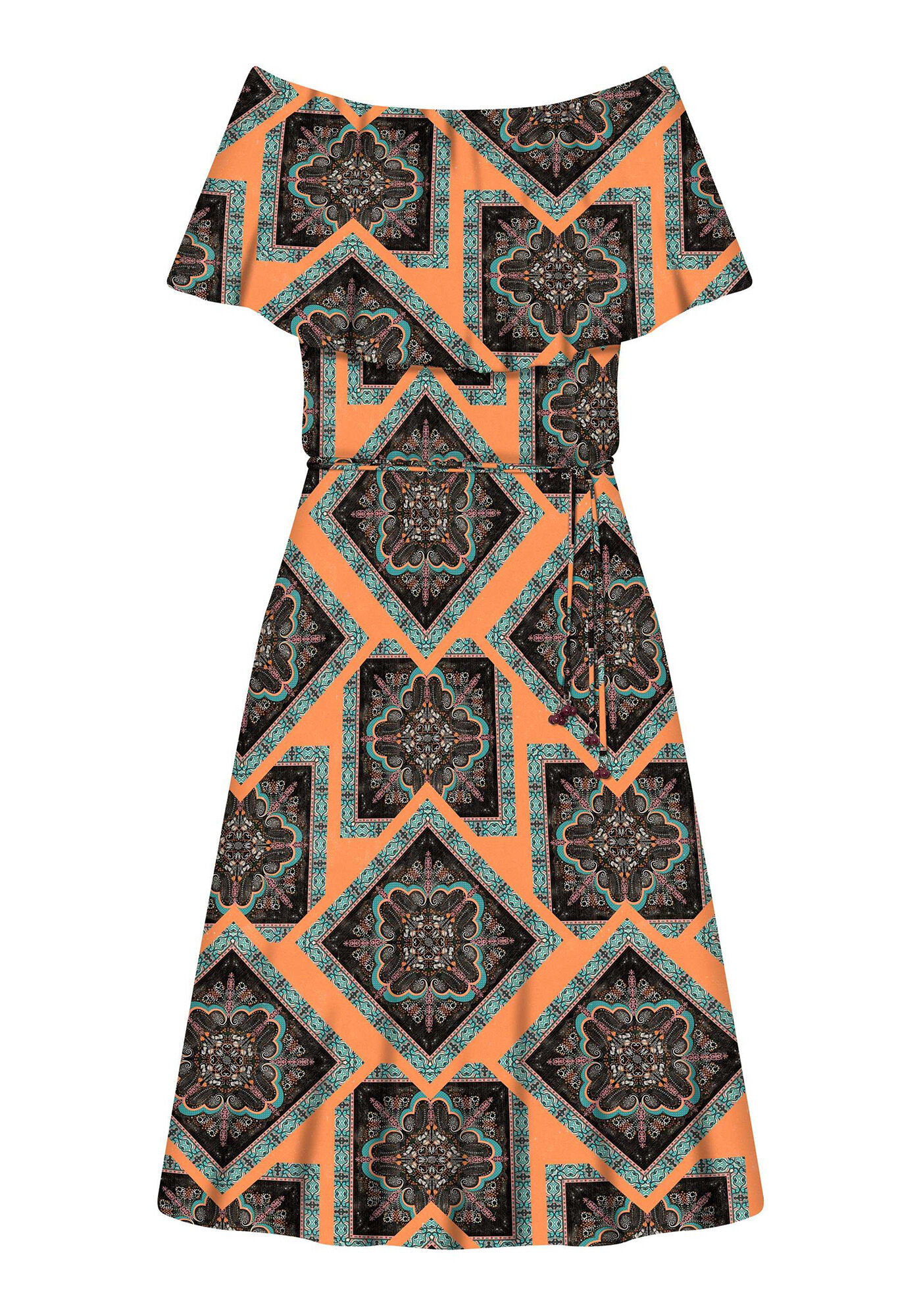 Vestido M&iacute;di Ombro a Ombro Jonson, , large.