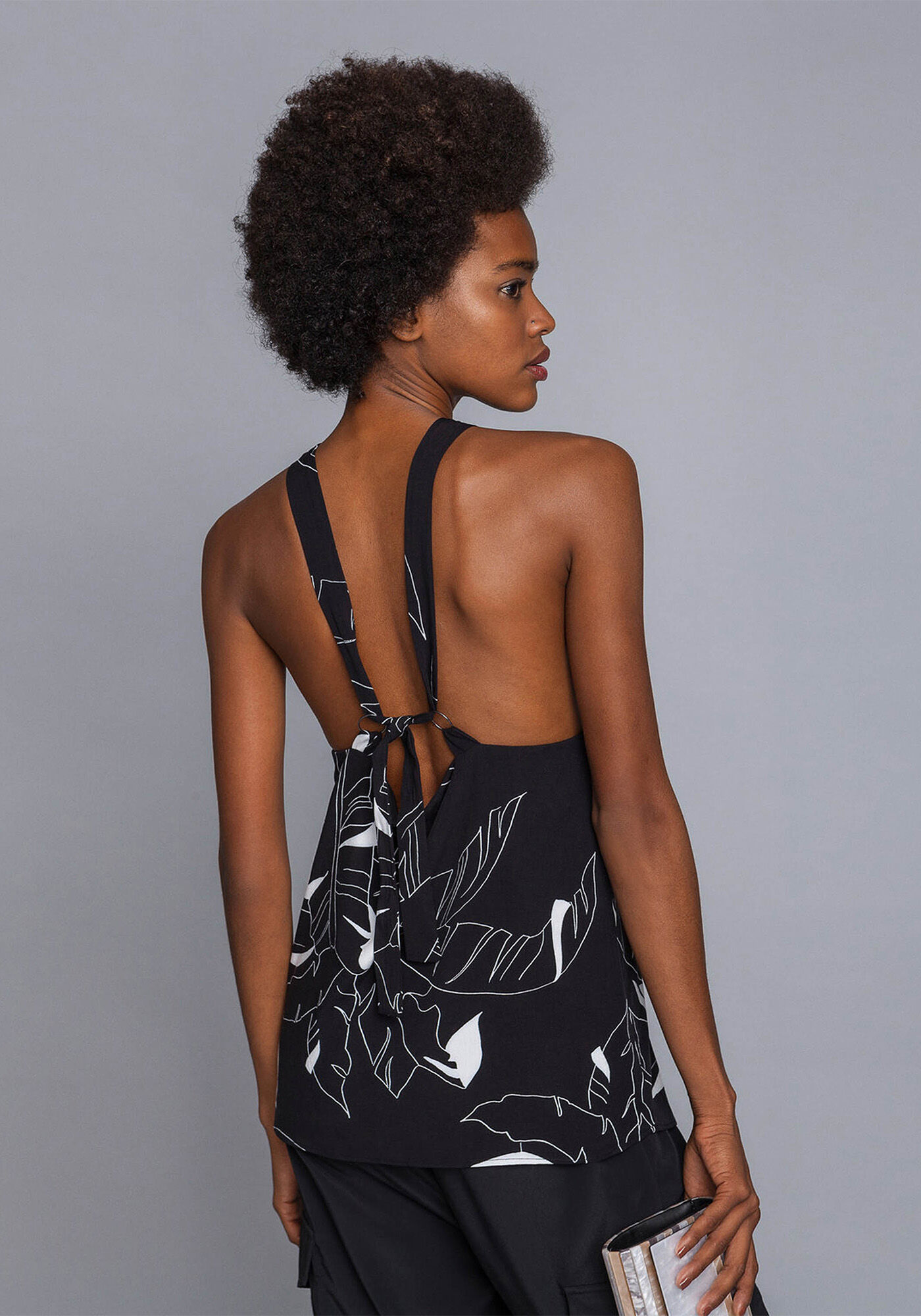 Blusa Frente &Uacute;nica Estampada, , large.