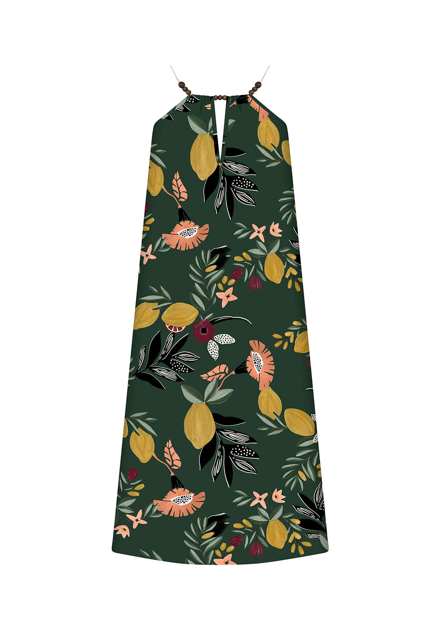 Vestido Tecido Rayon Bali Midi, , large.