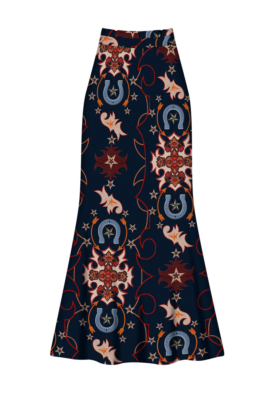 Saia Longa Estampada Tecido, . Saia Longa Estampada Tecido, , large.
