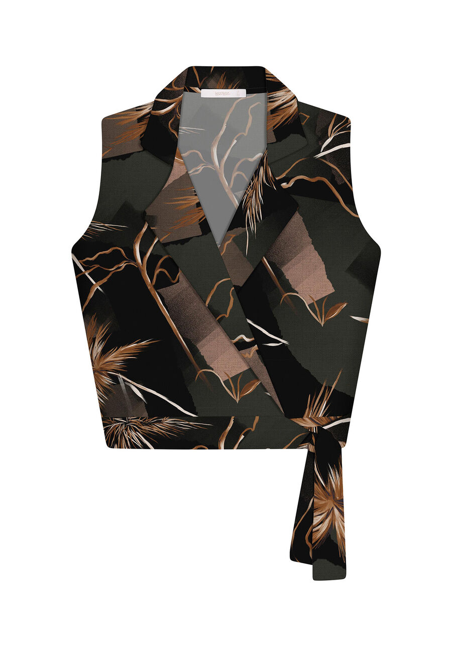 Blusa Cropped Transpassada, . Blusa Cropped Transpassada, , large.