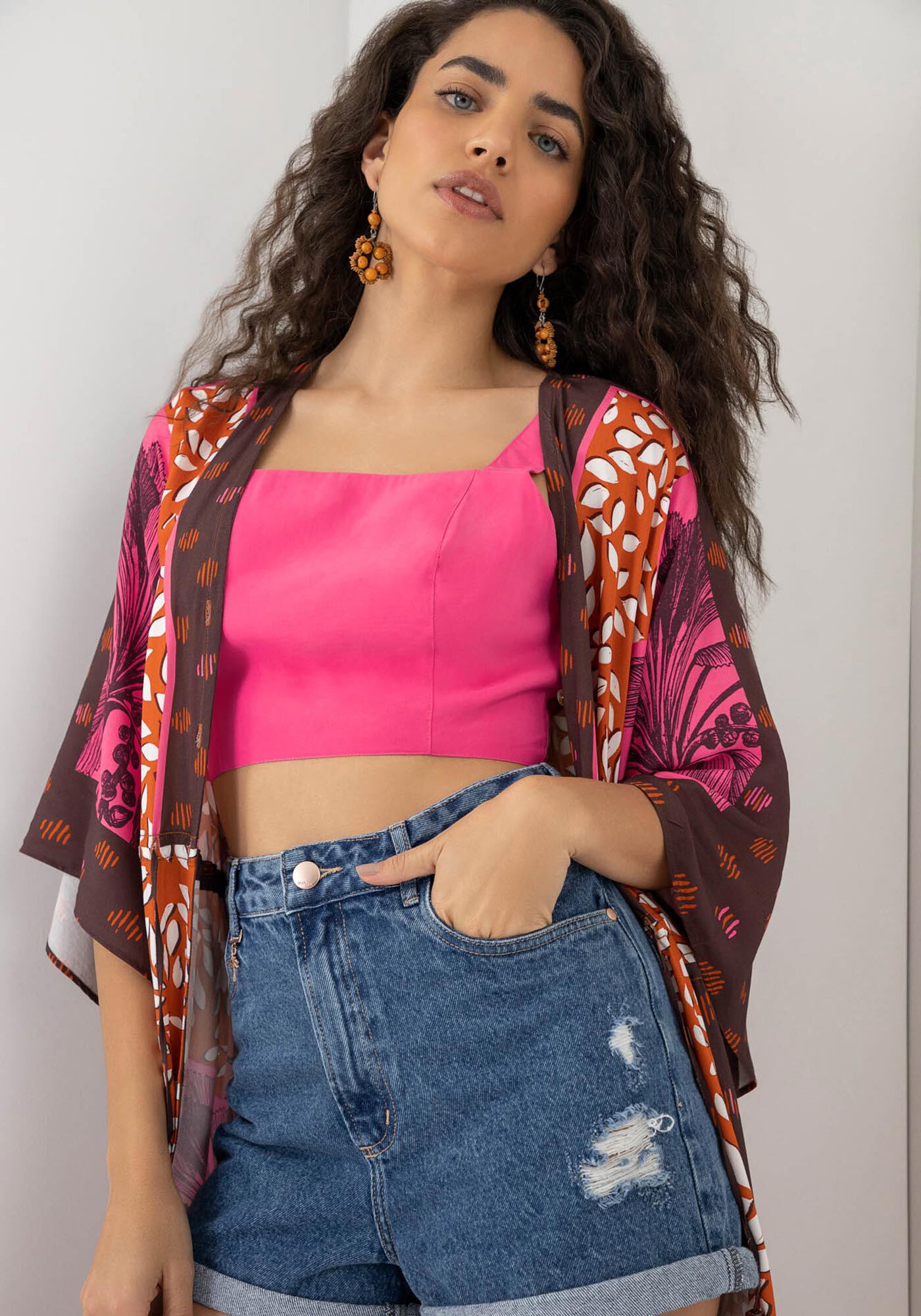 Shorts Jeans Mom com Cintura Super Alta, , large.