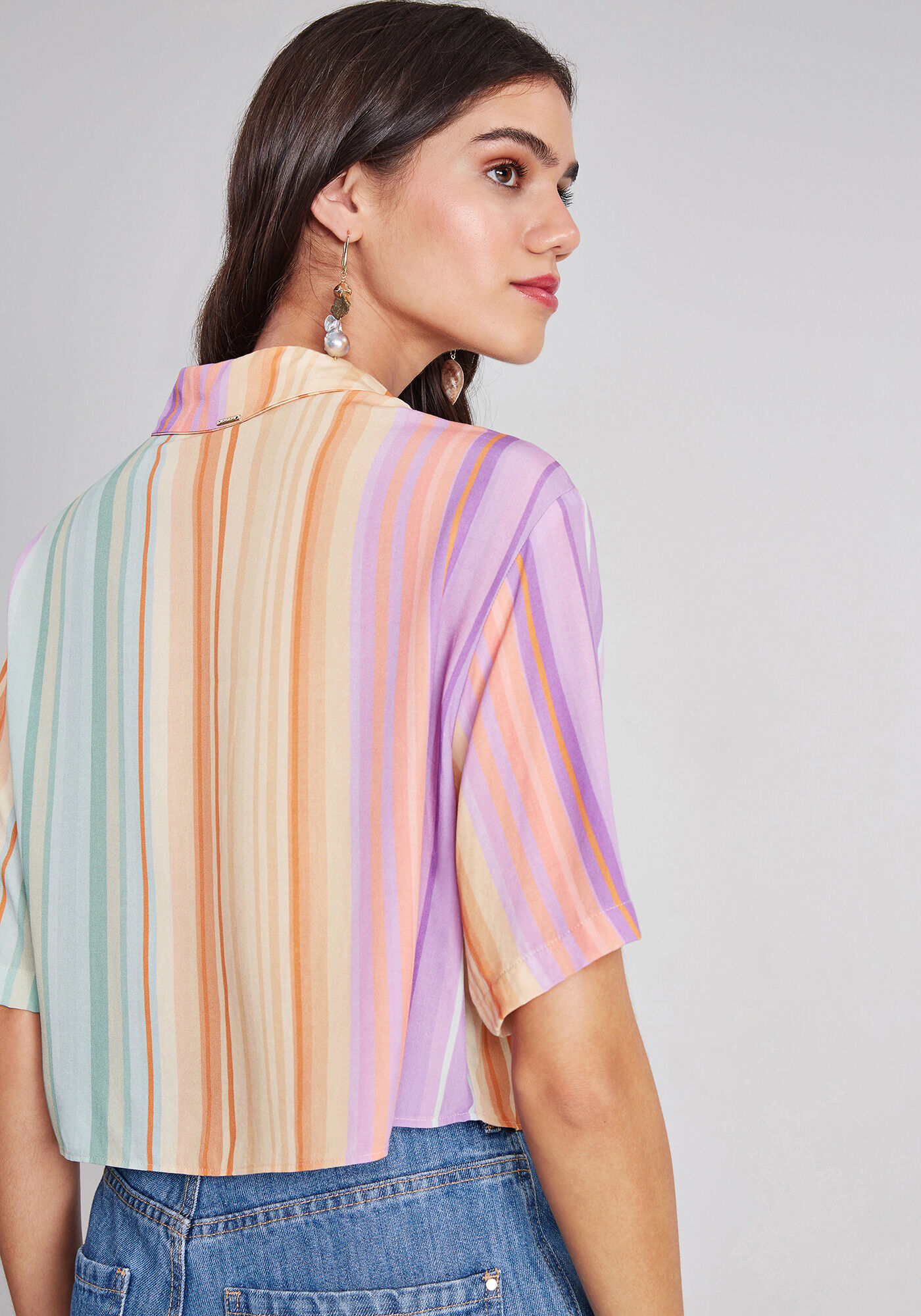 Camisa Manga Curta Cropped, , large.