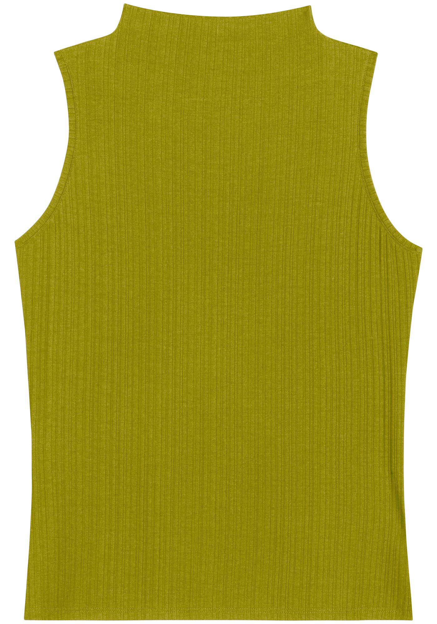 Blusa B&aacute;sica Em Malha Canelada Com Gola, , large.