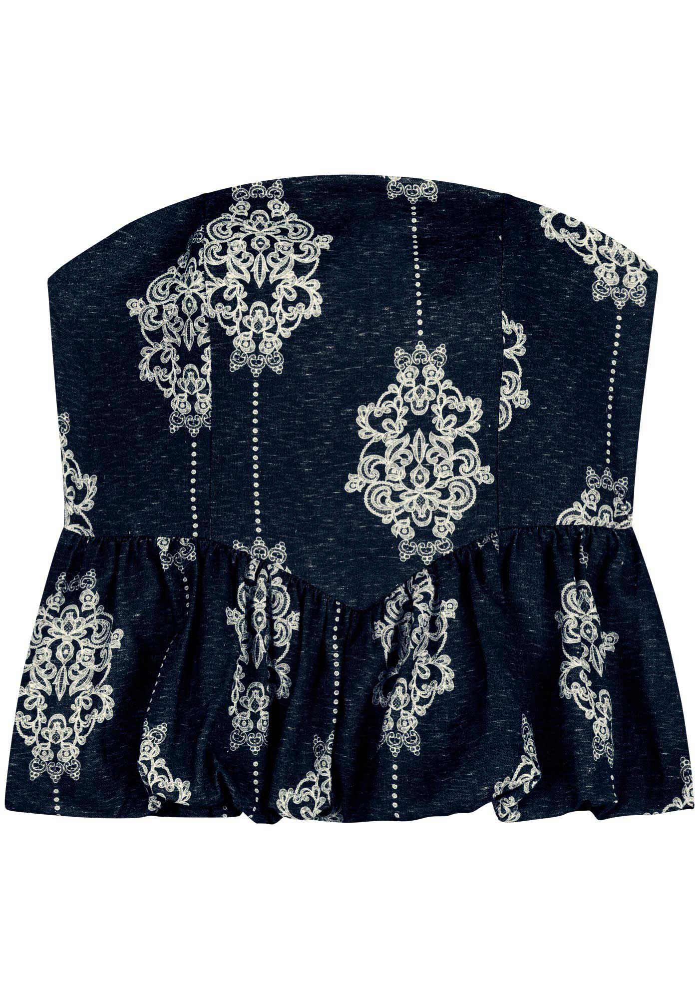 Blusa Balon&ecirc; Estampada Sem Mangas Com El&aacute;stico Nas Costas, , large.