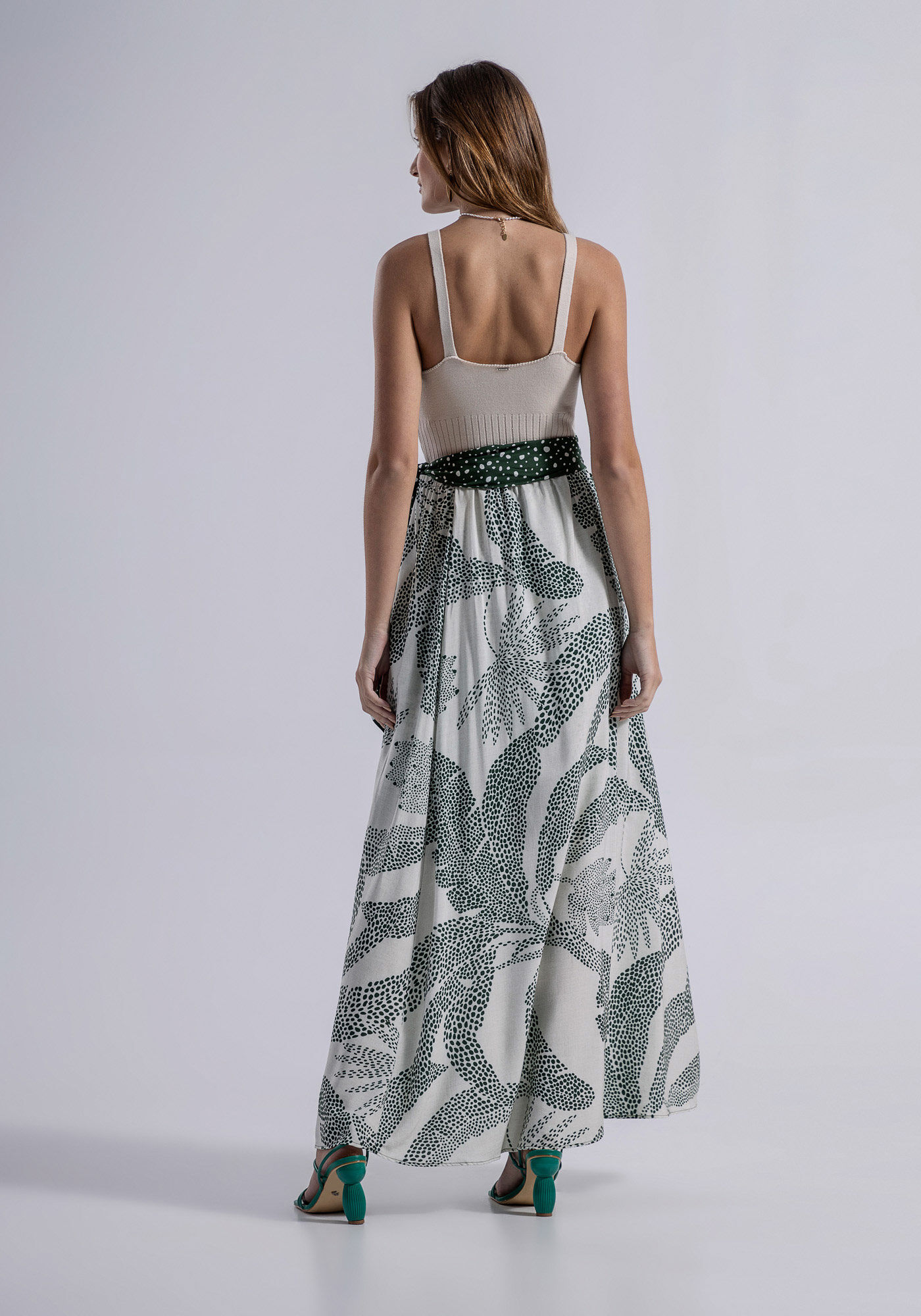 Vestido Curto Evas&ecirc; com Saia Longa, , large.