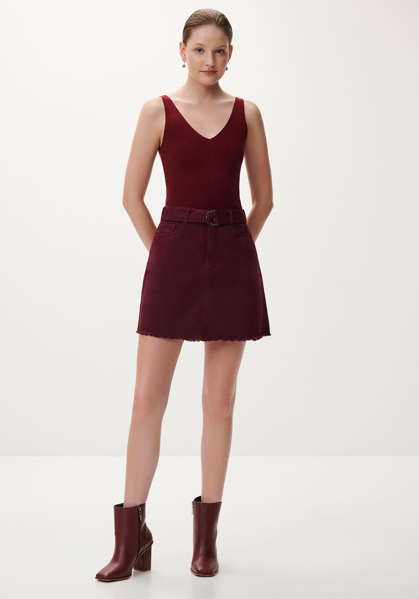 Regata em Tric&ocirc; com Decote V, , large.