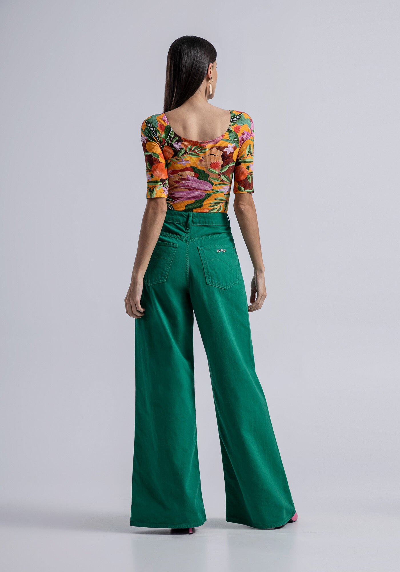 Body Estampado Canelado com Detalhe Busto, , large.