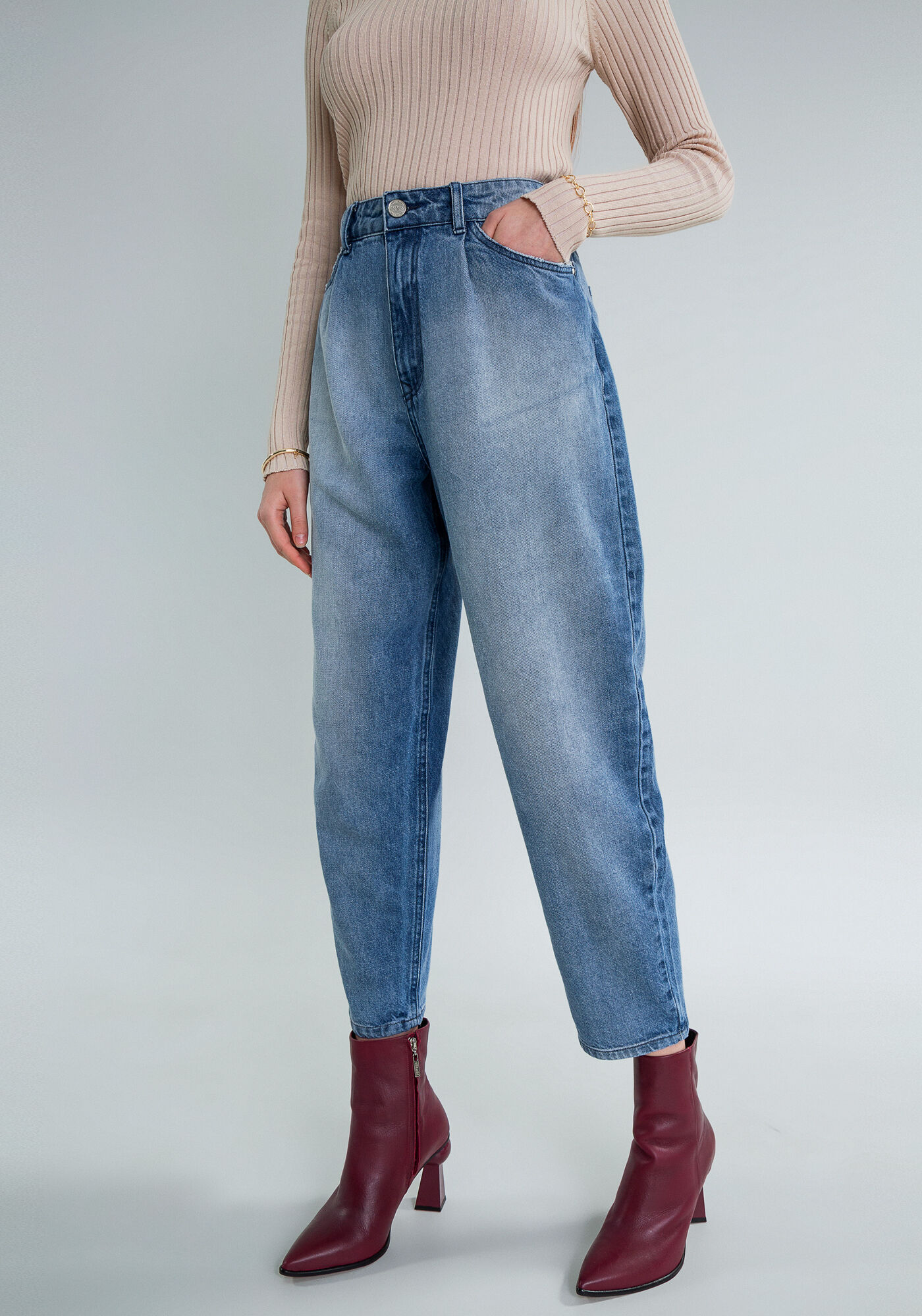 Cal&ccedil;a Jeans Mom Cropped, JEANS, large.