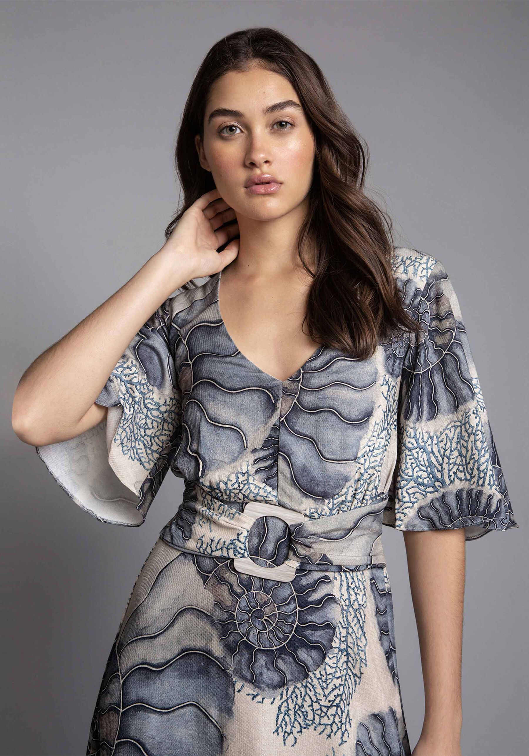 Vestido com Cinto Estampa, . Vestido com Cinto Estampa, , large.
