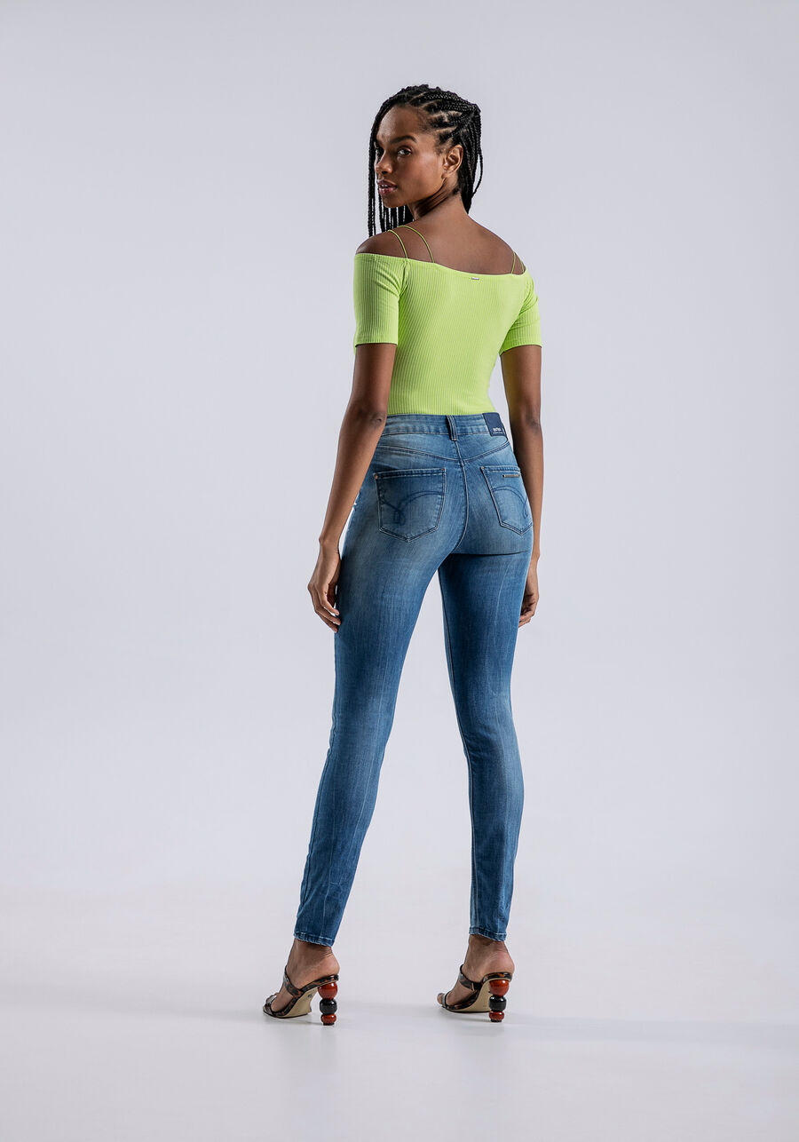 Calça  Jeans Aruba Super Alta Elastic Denim, JEANS. Calça  Jeans Aruba Super Alta Elastic Denim, JEANS, large.