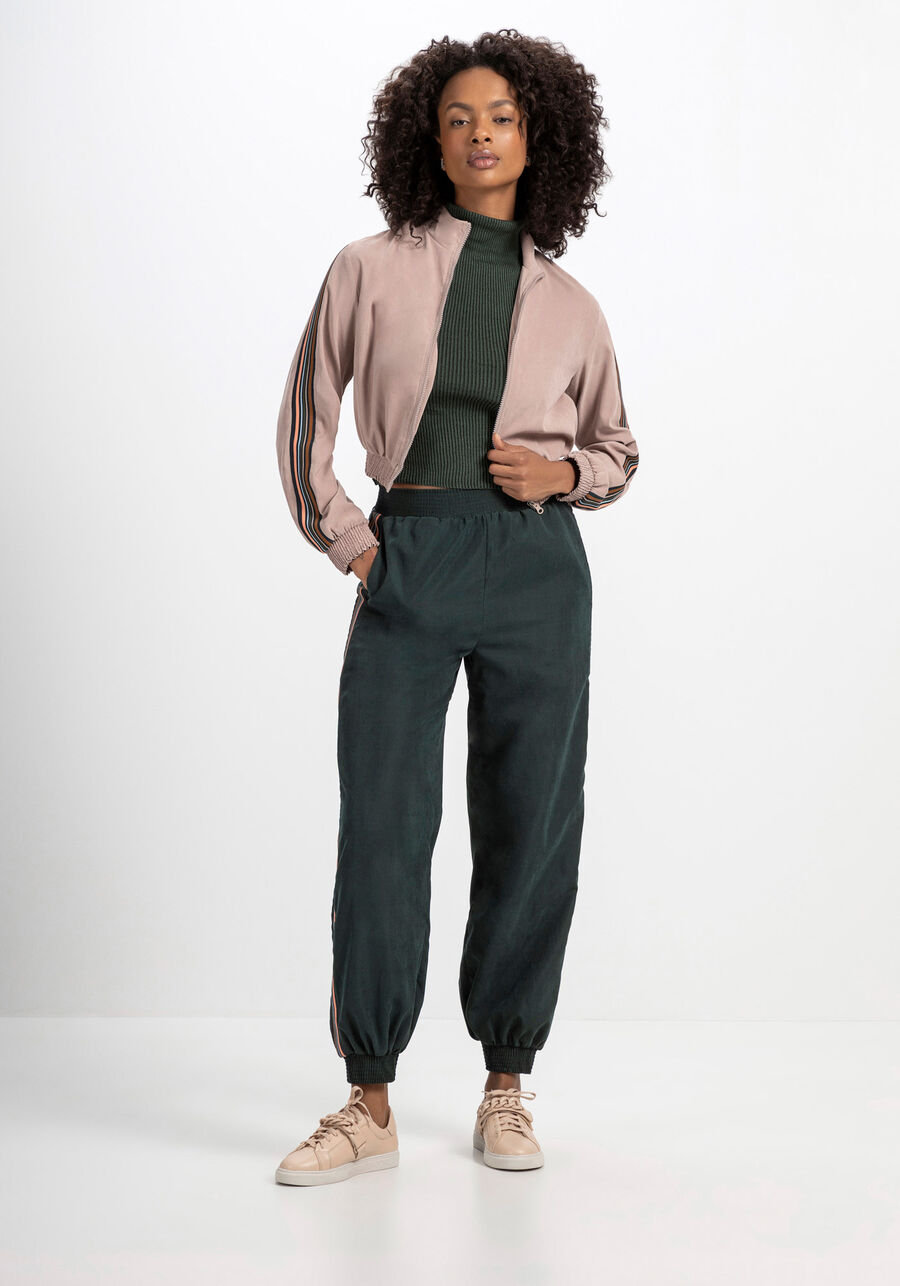 Jaqueta Cropped com Detalhe Mangas, . Jaqueta Cropped com Detalhe Mangas, , large.