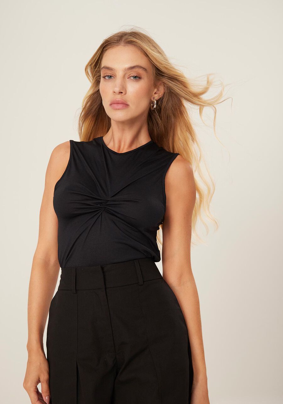 Body em Malha Modal com Torção Busto, . Body em Malha Modal com Torção Busto, , large.