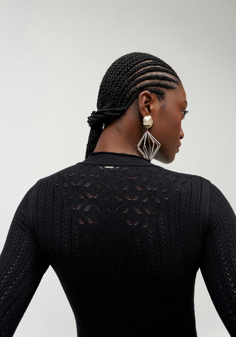 Blusa Manga Longa em Tricô com Detalhe Trama, . Blusa Manga Longa em Tricô com Detalhe Trama, , large.