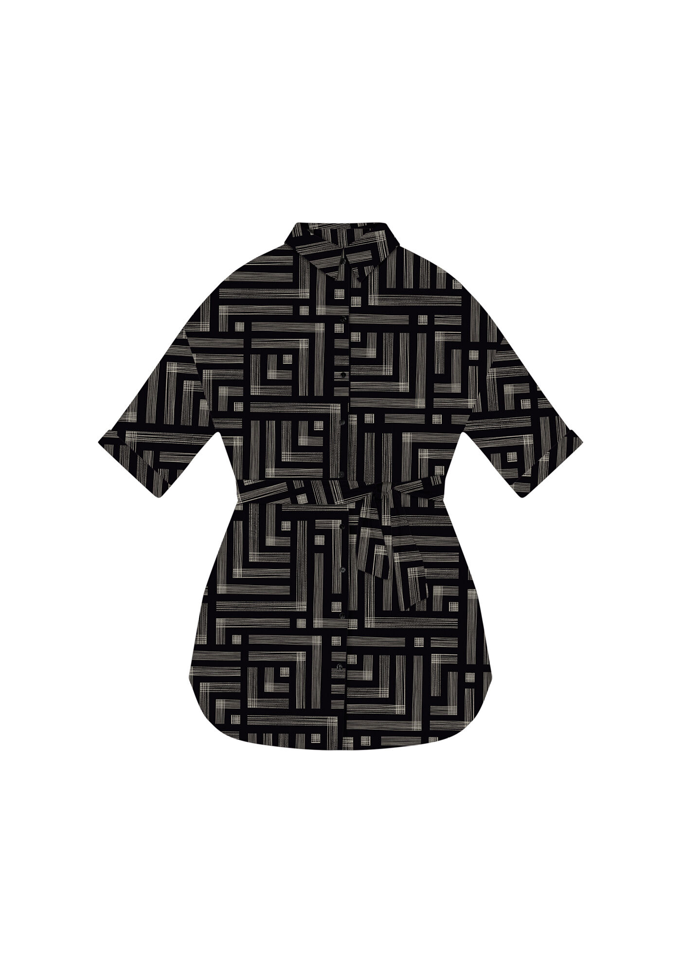 Camisa Sa&iacute;da de Praia com Faixa, EQUILIBRIO, large.