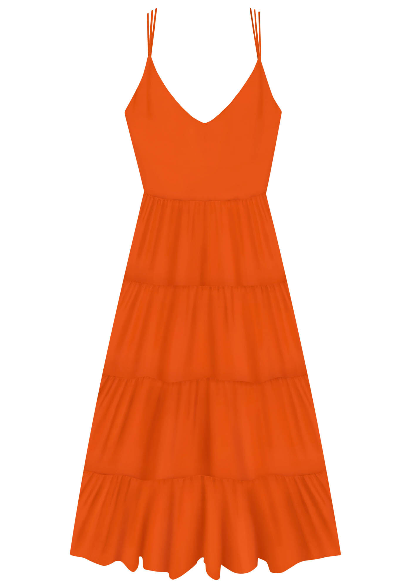 Vestido Midi em Camadas e Amarra&ccedil;&atilde;o Cores, , large.