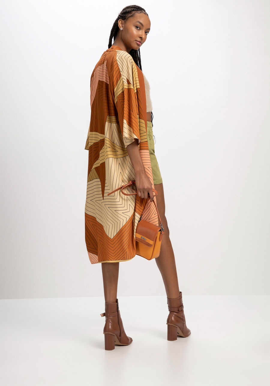 Kimono Alongado Estampado com Faixa, . Kimono Alongado Estampado com Faixa, , large.