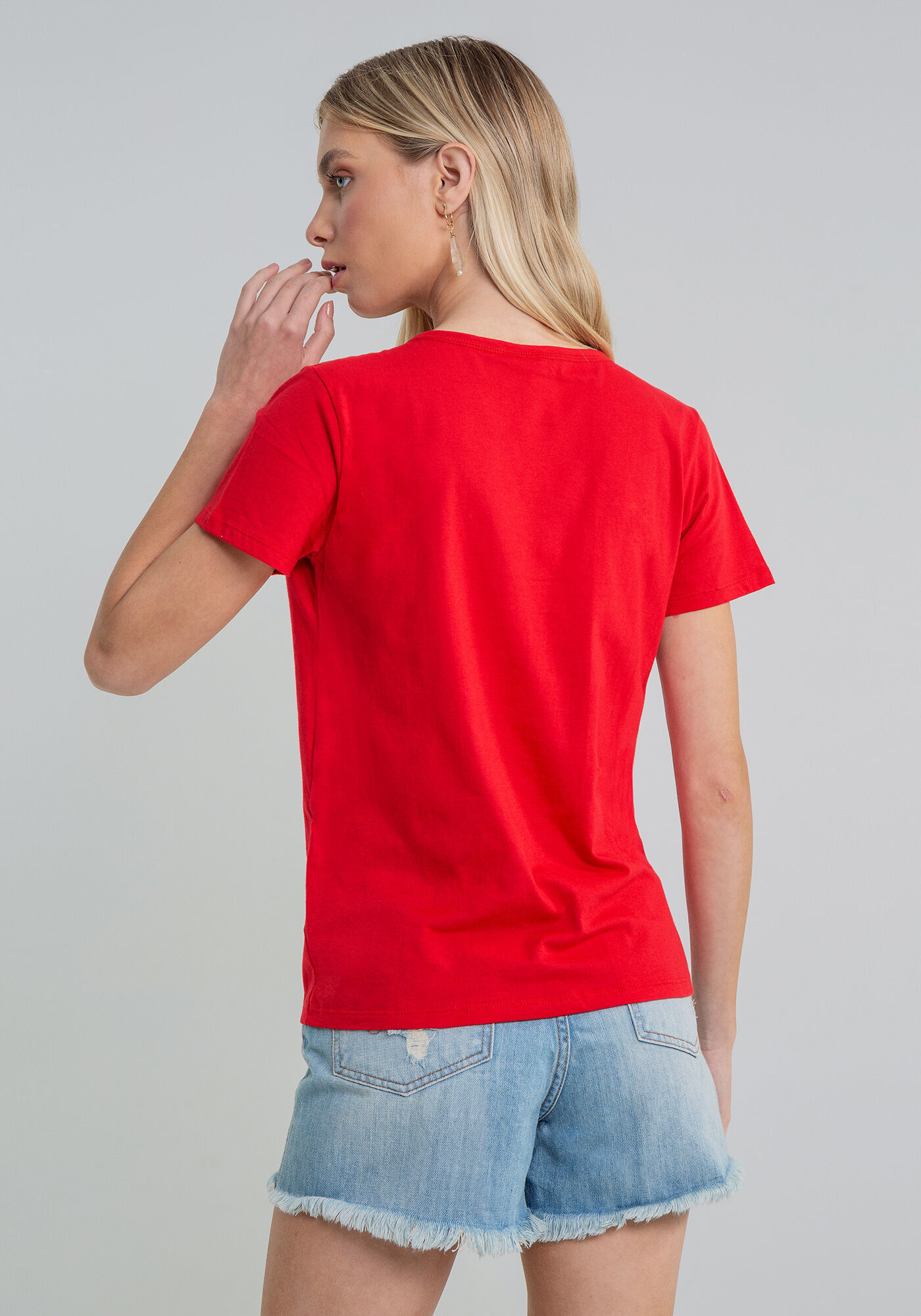 Blusa Manga Curta Bordado, , large.