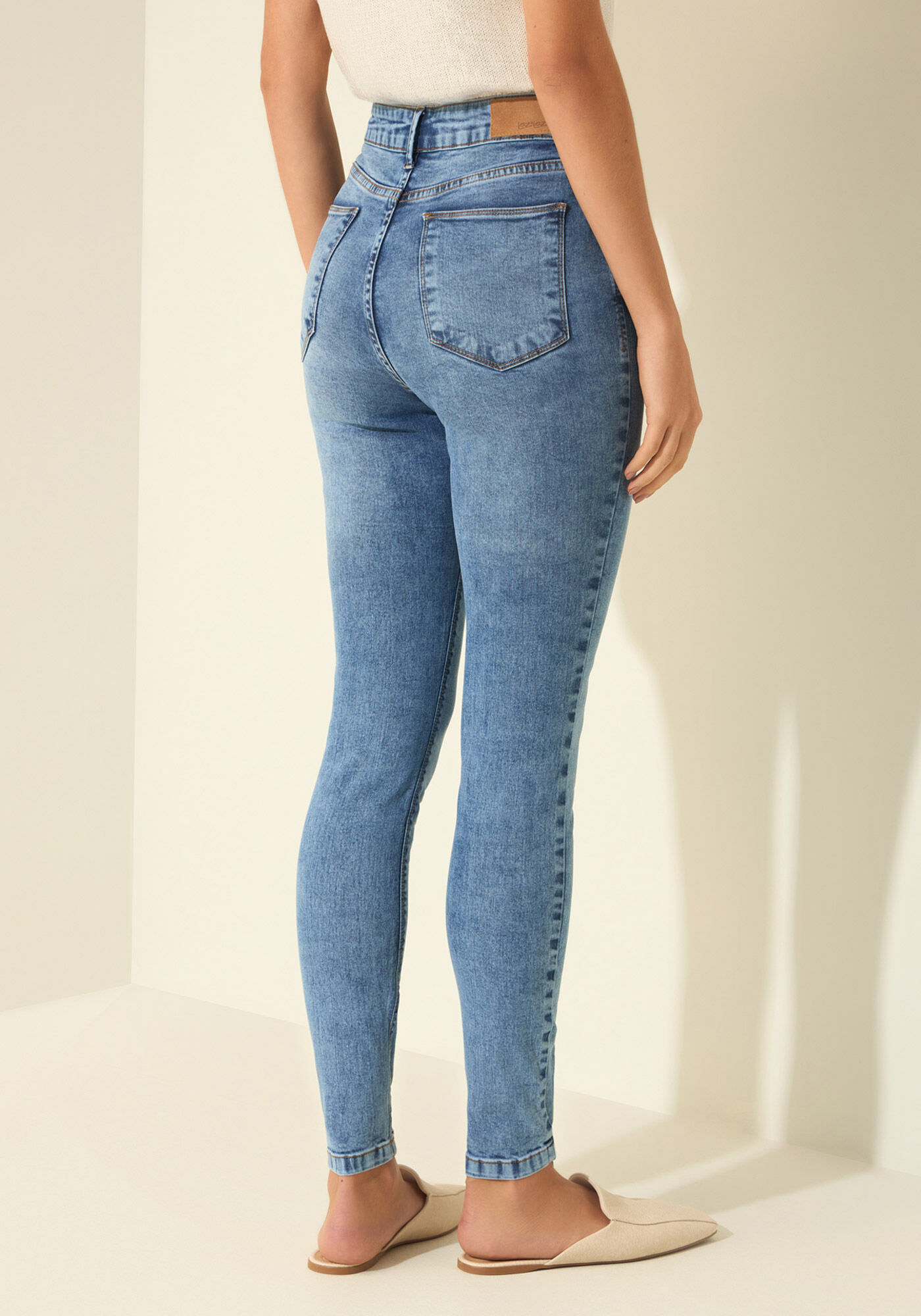 Cal&ccedil;a Jeans Skinny De Cintura Alta Com Elastano, JEANS, large.