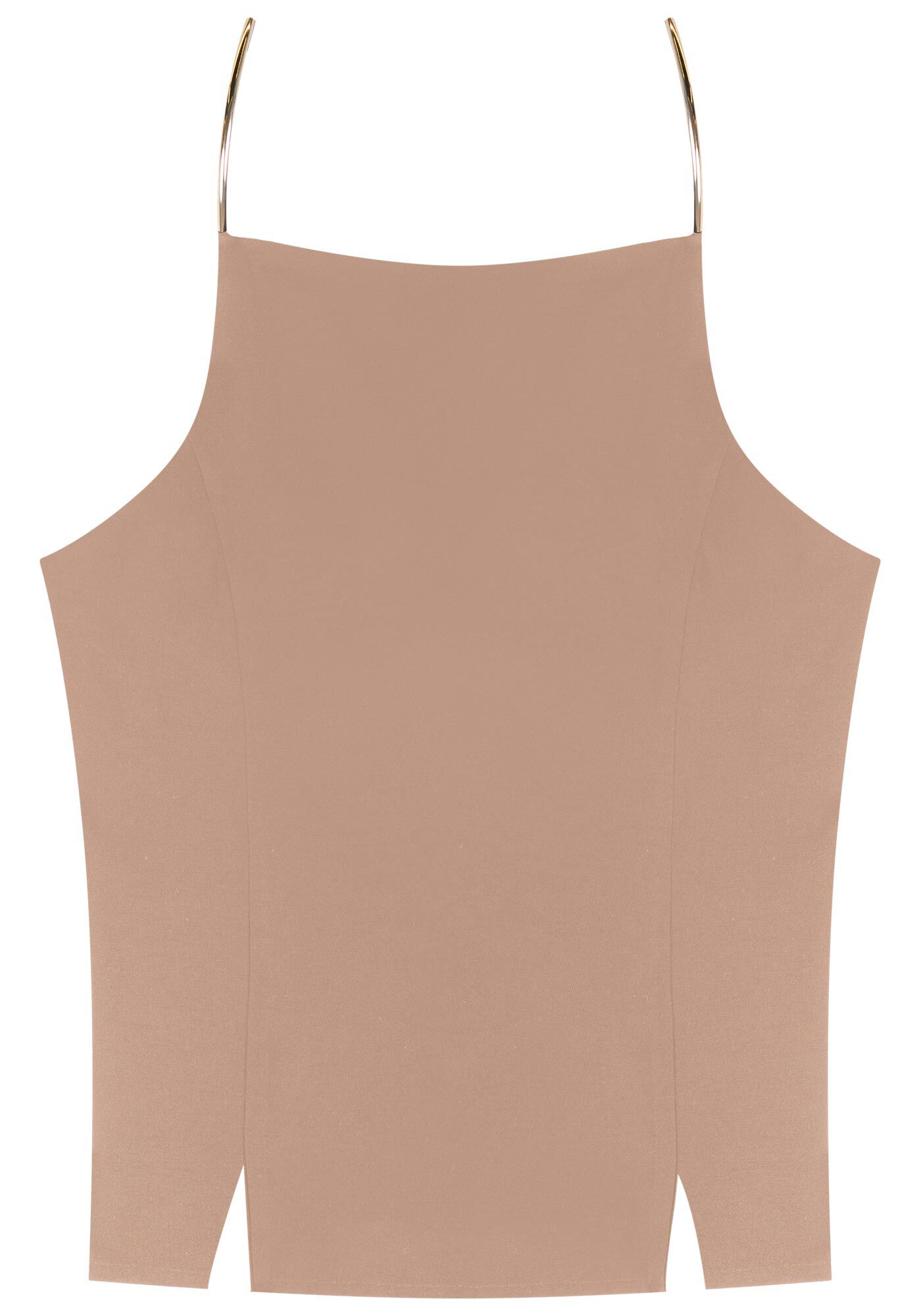 Blusa Acinturada De Al&ccedil;as Com Z&iacute;per E Detalhe Metalizado, BEGE CENTURY, large.