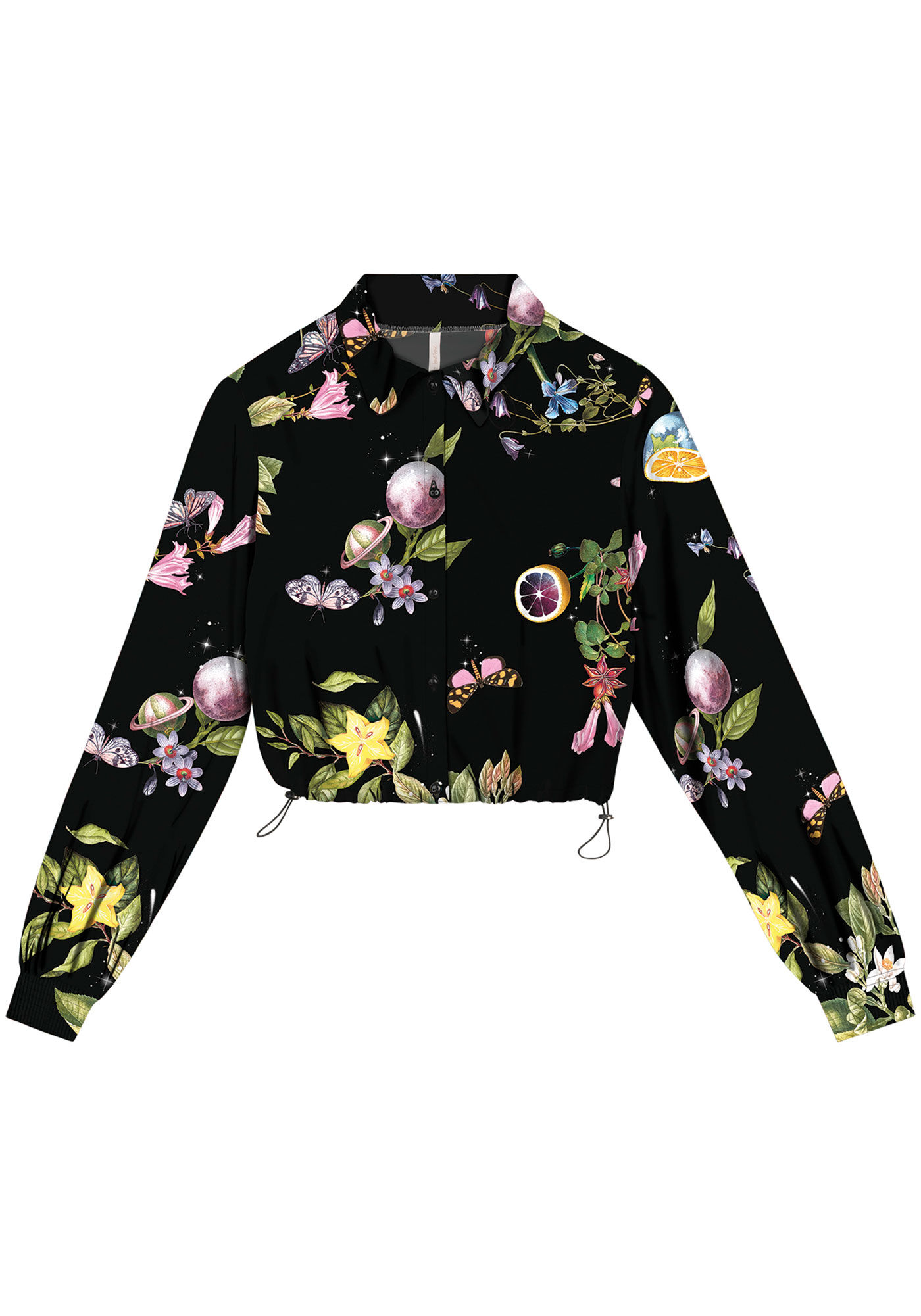 Camisa Manga Longa Cropped com Regulador, , large.