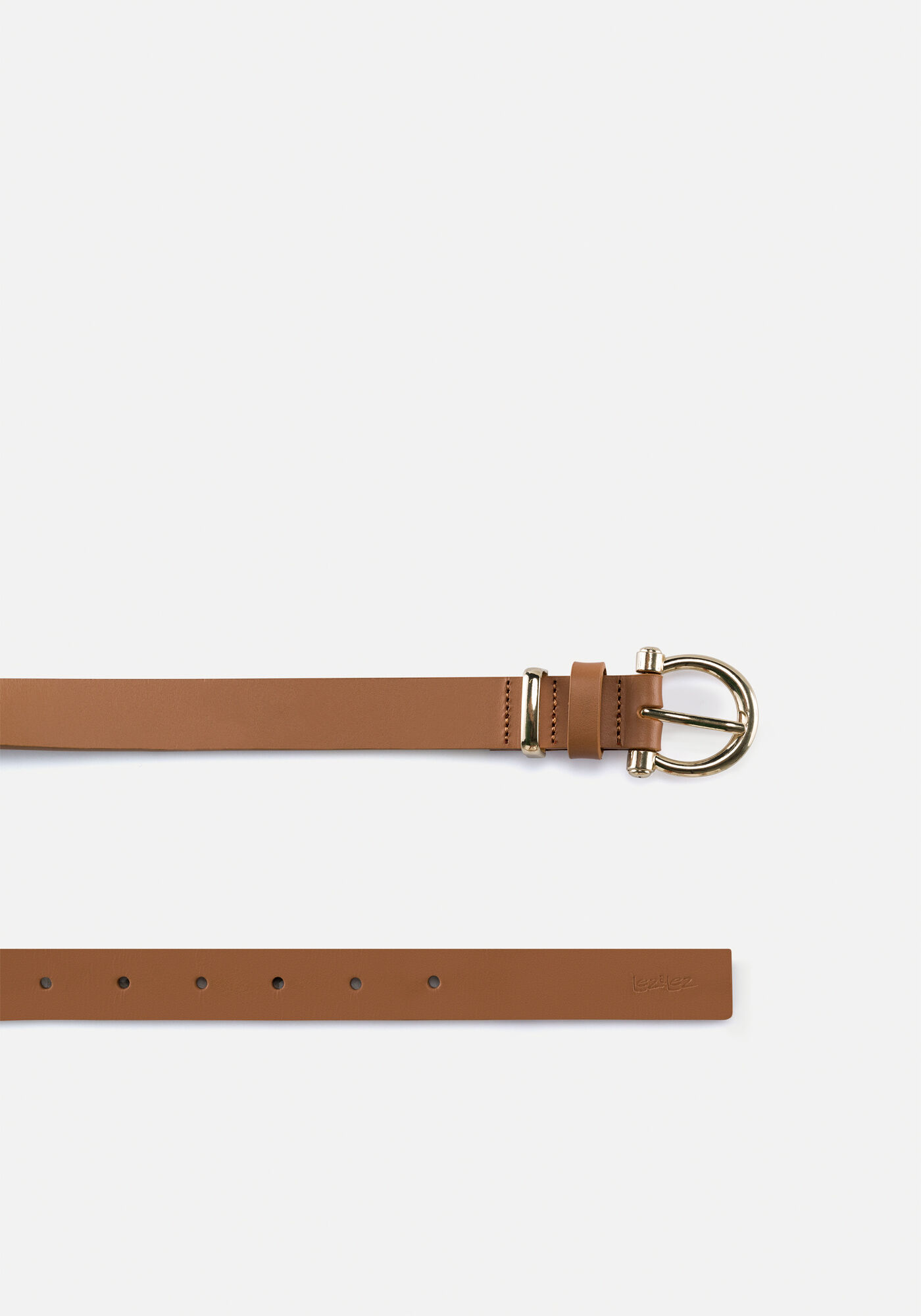 Cinto De Quadril Em Couro Com Fivela, MARROM, large.