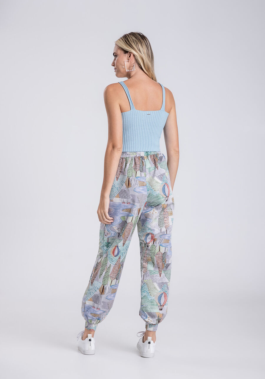 Blusa Cropped em Tricô com Decote V, AZUL BRIGHT. Blusa Cropped em Tricô com Decote V, AZUL BRIGHT, large.