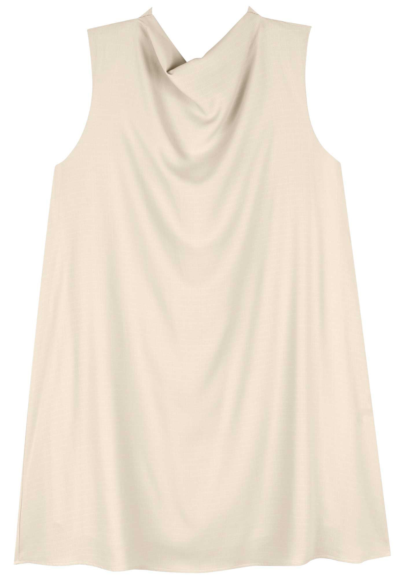 Vestido Curto Com Gola Degag&ecirc; Em Chiffon, , large.