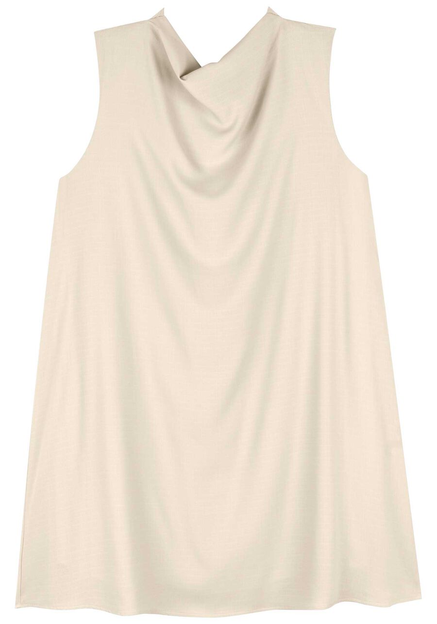 Vestido Curto Com Gola Degagê Em Chiffon, . Vestido Curto Com Gola Degagê Em Chiffon, , large.