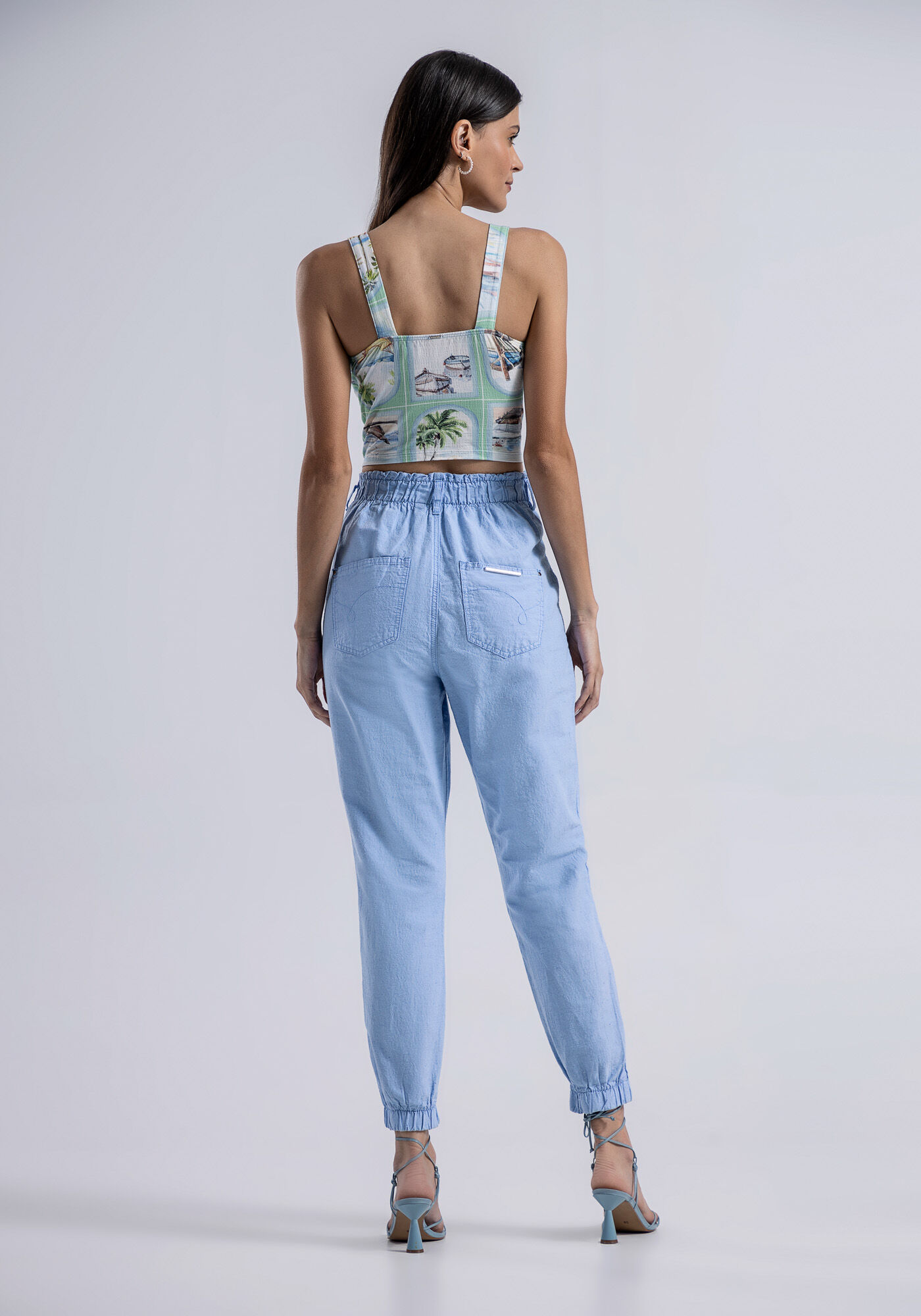 Blusa Cropped em Malha Vicenza com Recorte Busto, VISTA, large.