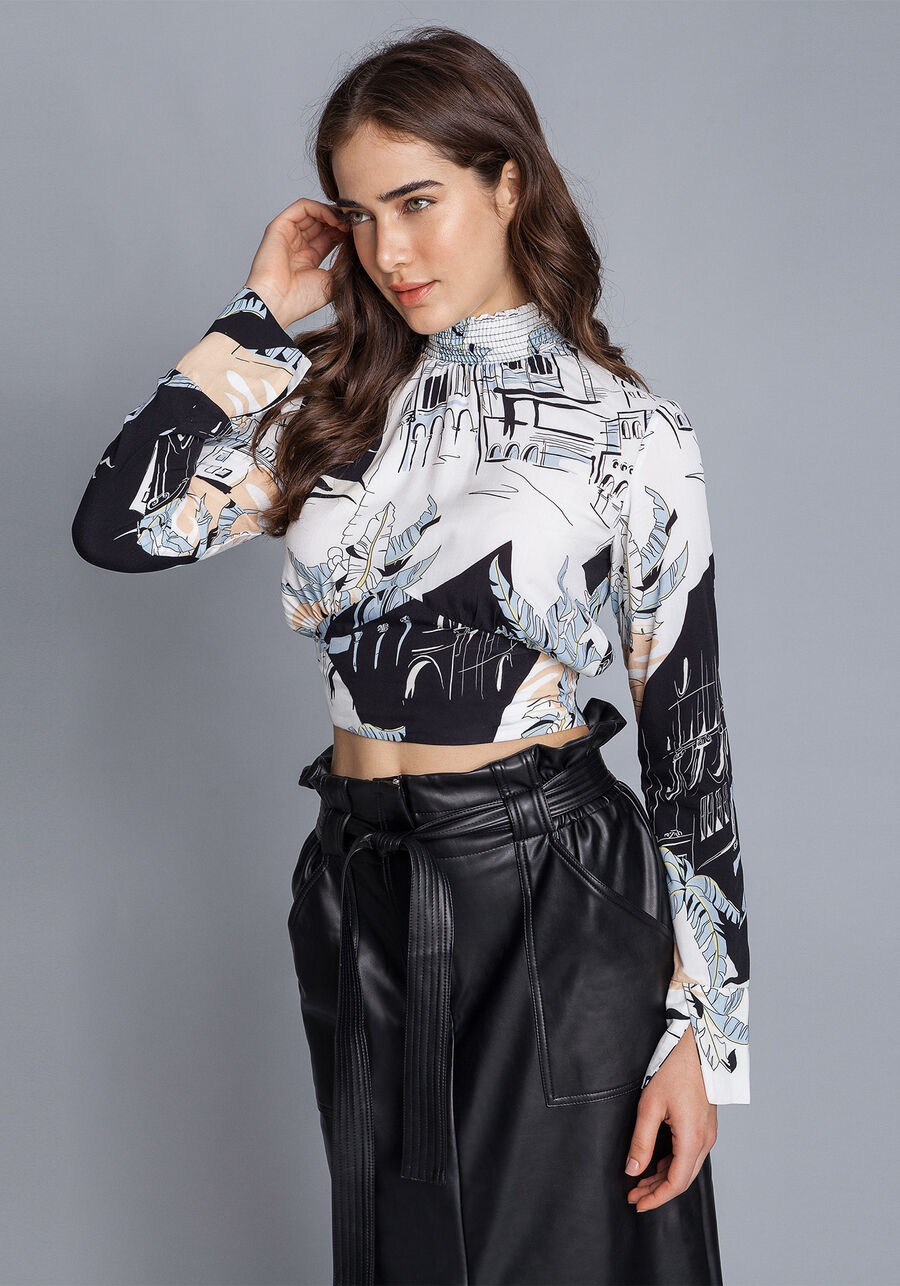 Blusa Cropped Gola Alta, . Blusa Cropped Gola Alta, , large.