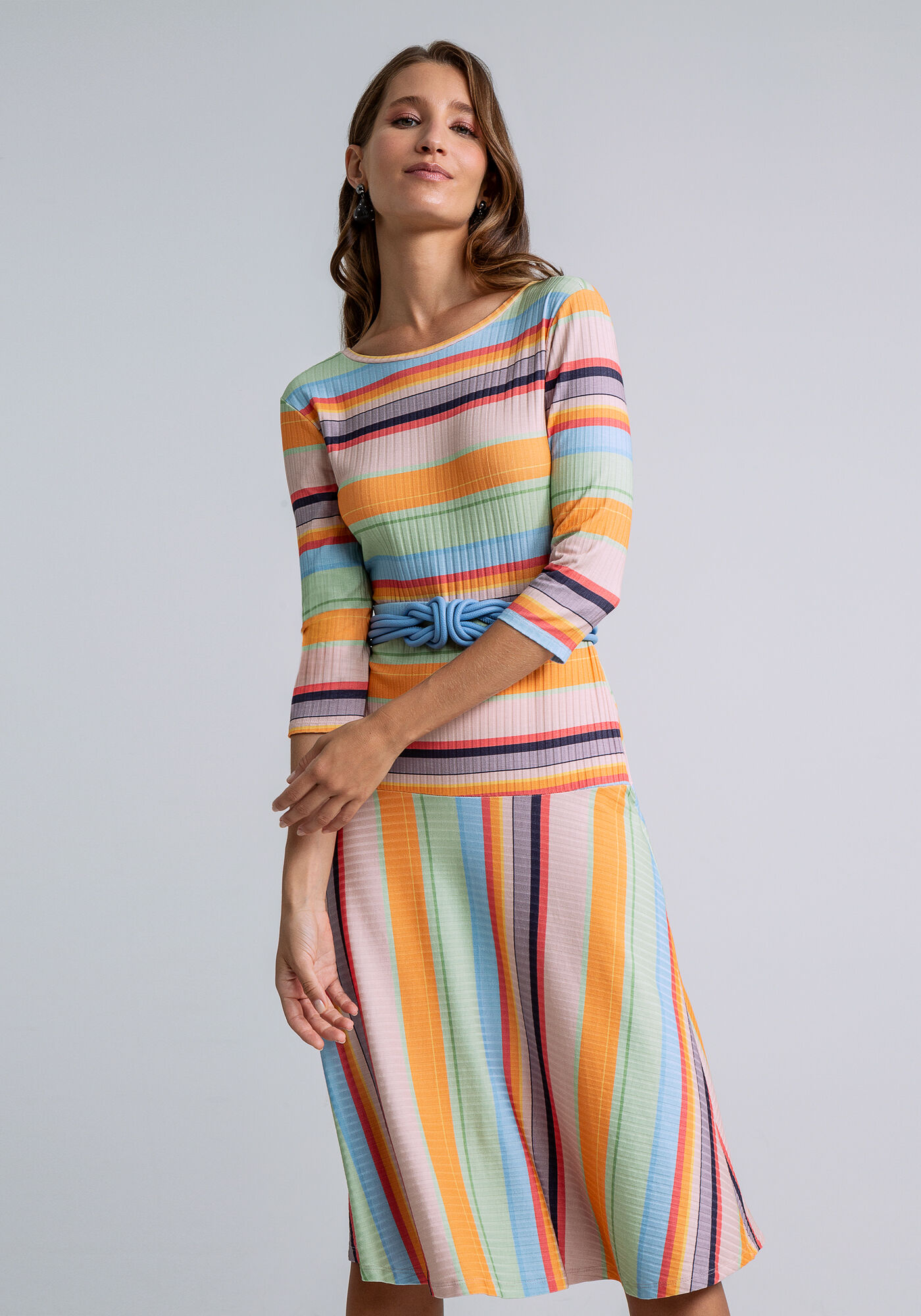 Saia Midi Evas&ecirc; Estampa, ASTRAL, large.