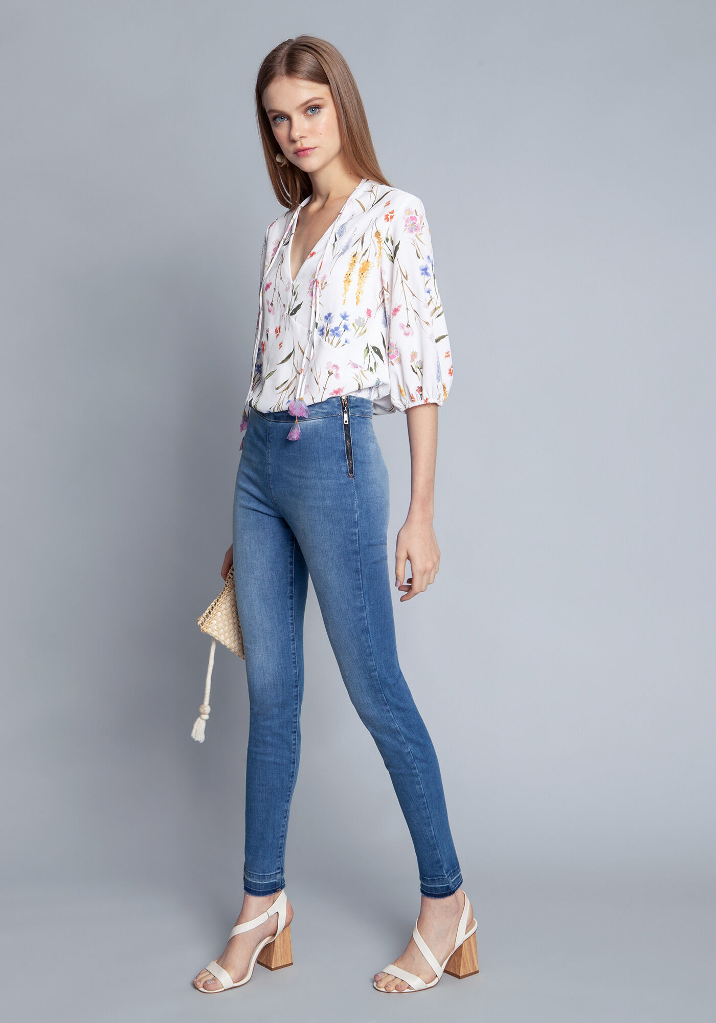 Cal&ccedil;a Jeans Com Elastano Jegging, , large.