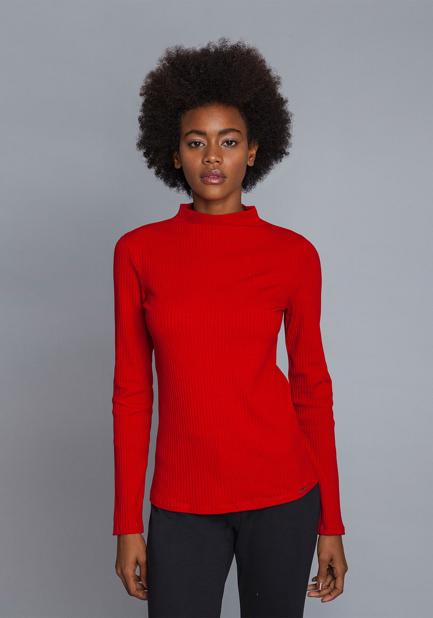 Blusa Manga Longa Gola Alta, , large.