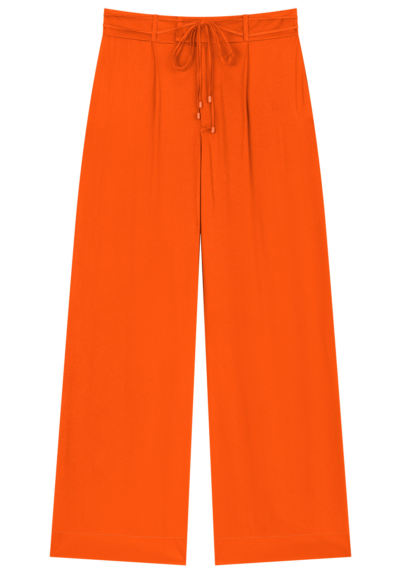 Cal&ccedil;a Pantalona em Tecido Plano com Cinto Cord&atilde;o, , large.